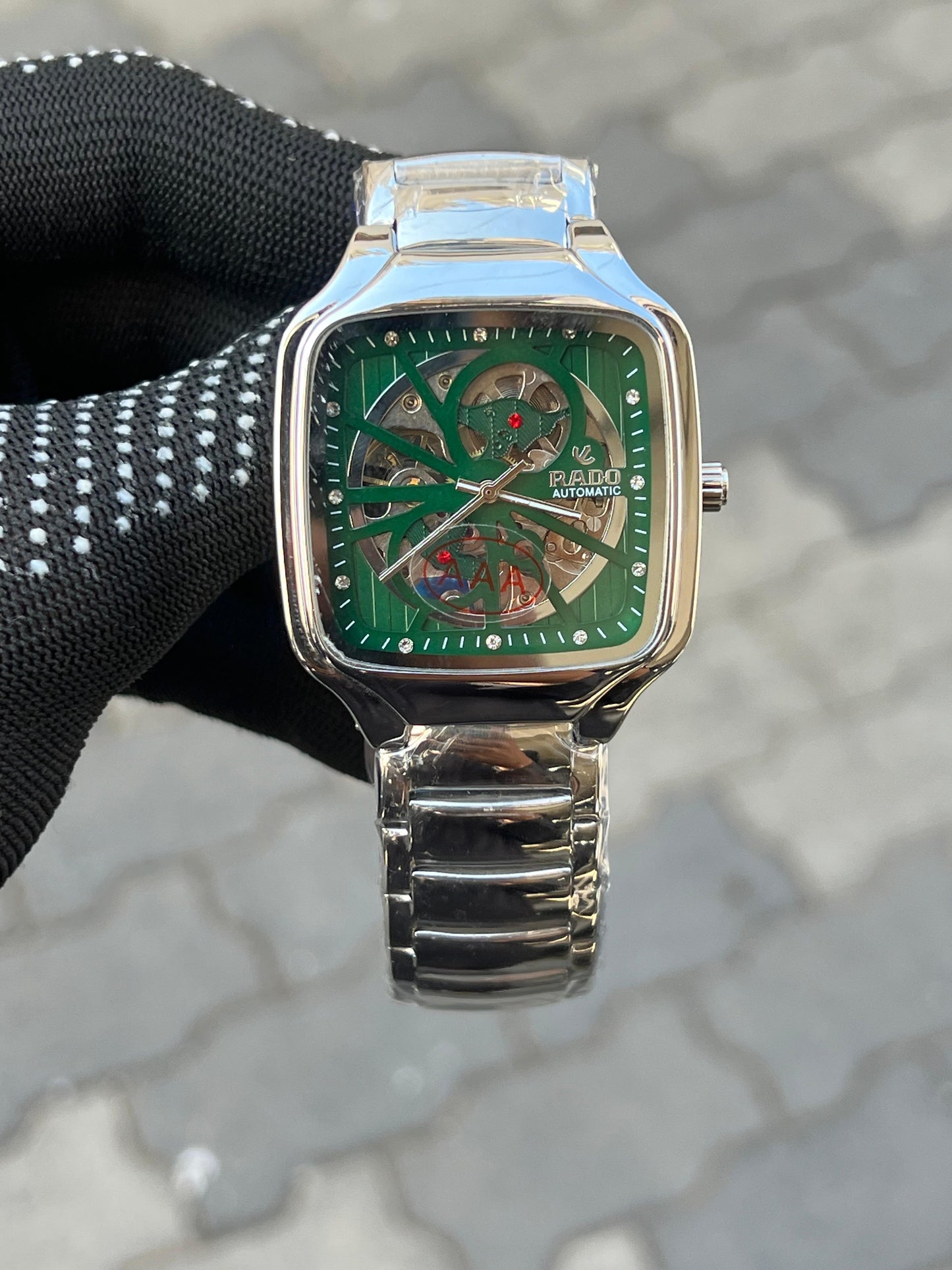 ra_do Square Silver Green