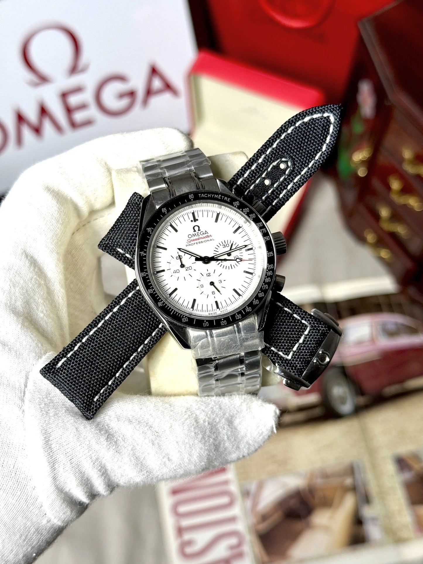 OMega Speedmaster Professional Moonwatch With Dual Strap