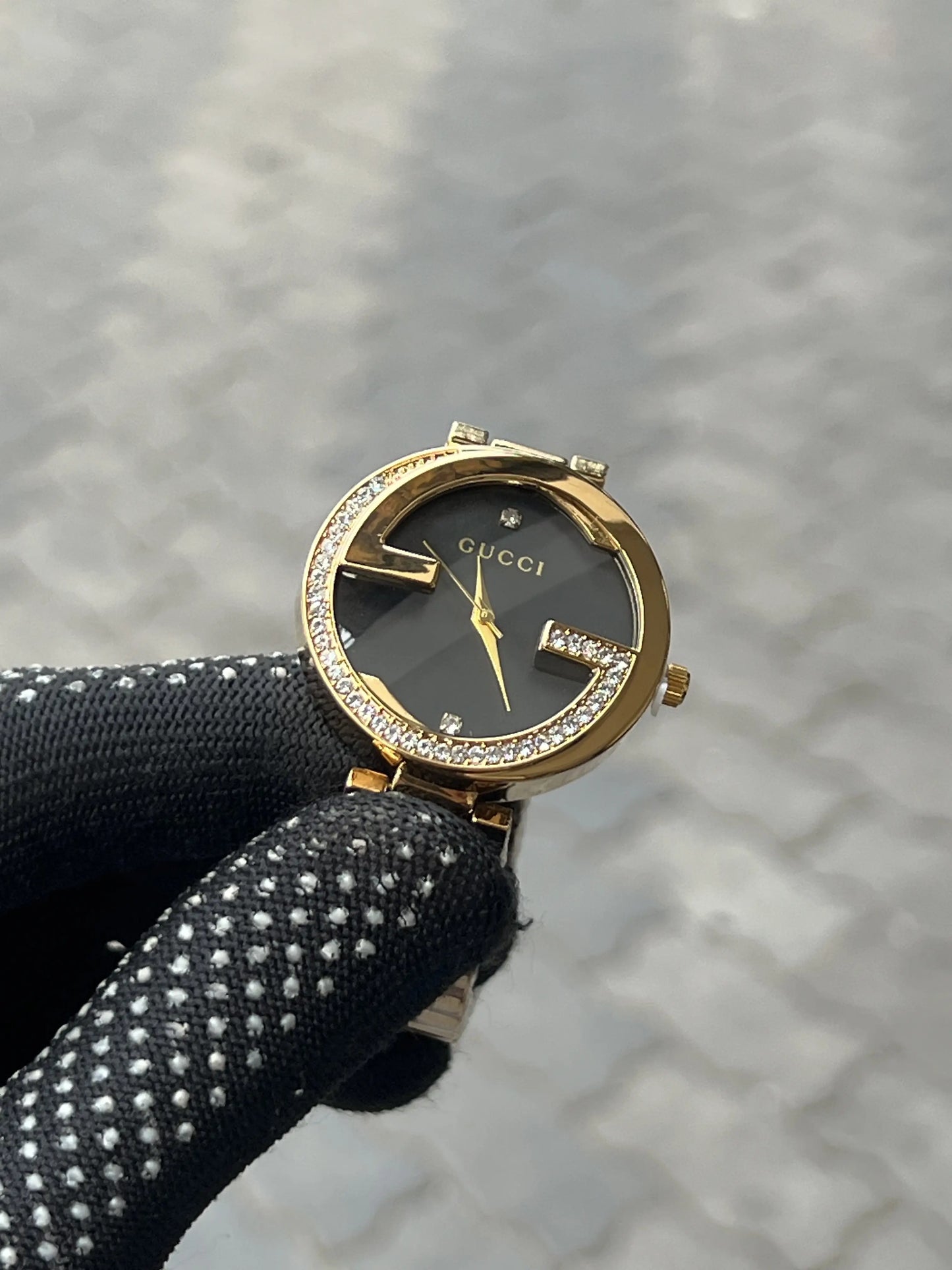 Gucci Diamond Gold Black