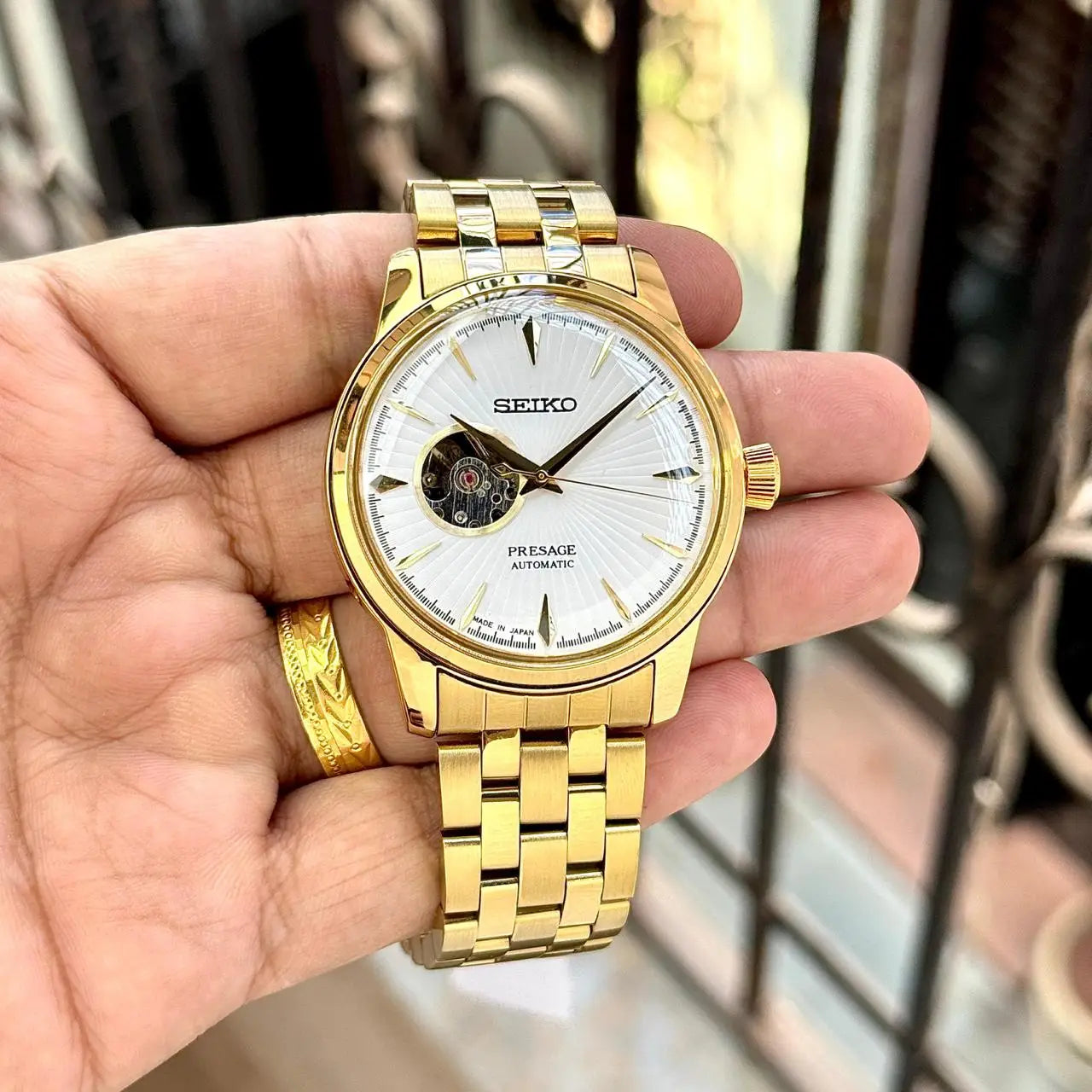 Seik_o Pressage Automatic Gold White