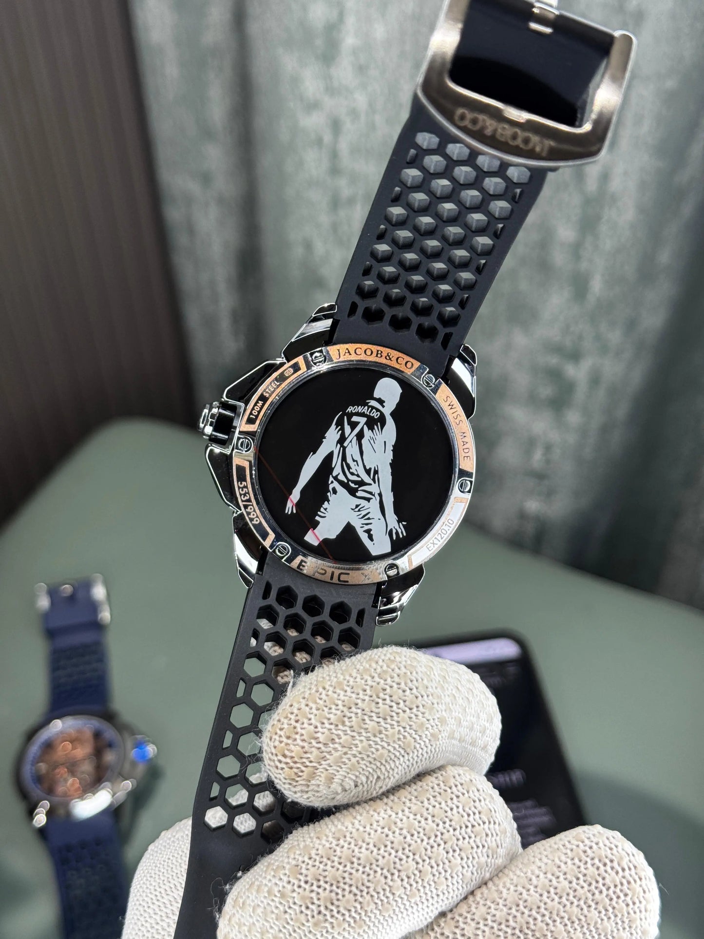 Jacob&Co. Epic-X Cr7 Silver Black Premium Quartz Watch