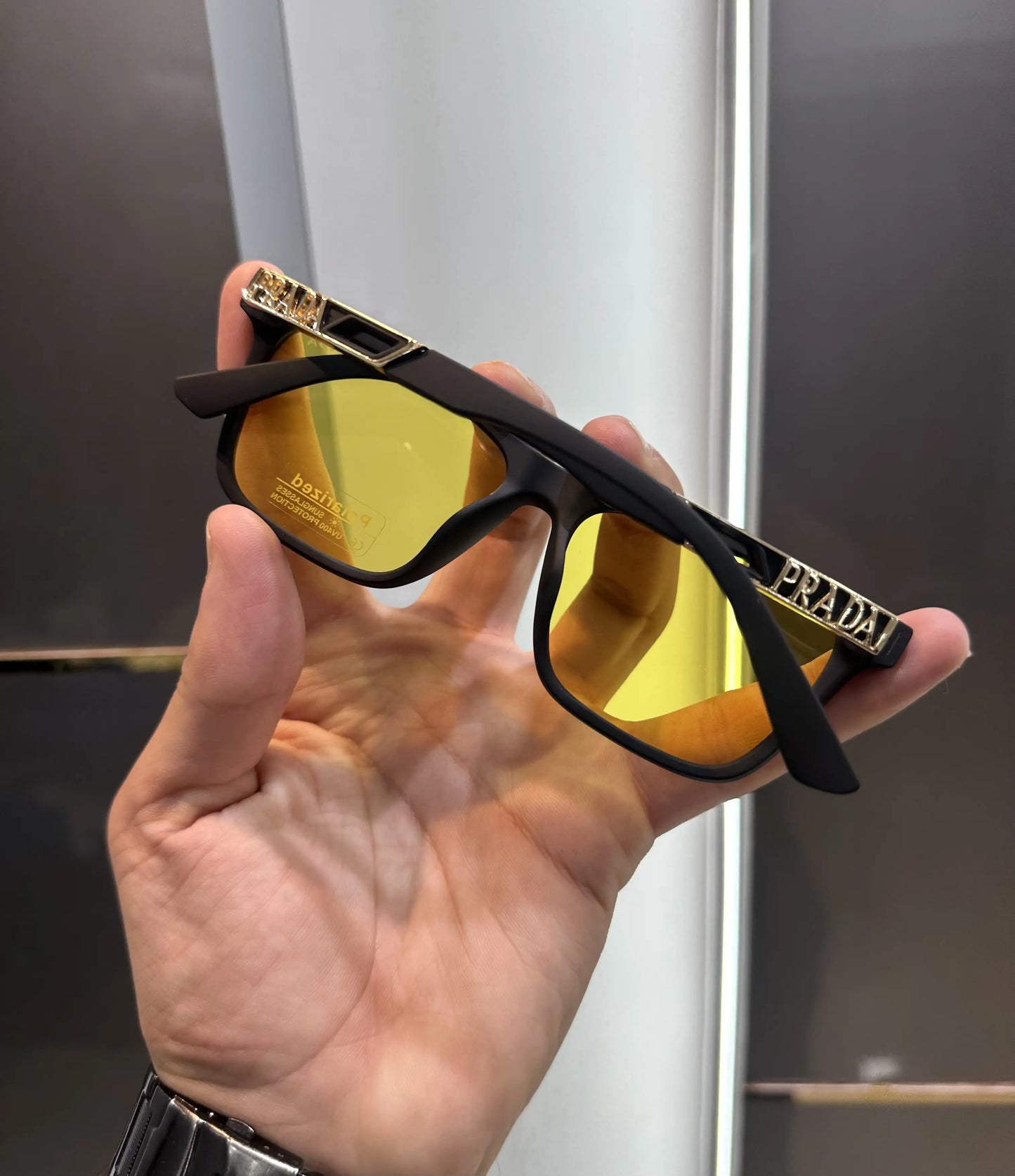 Prada Black Yellow Premium Shades 2026