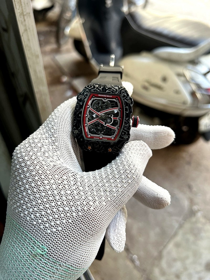 Richard Mille RM 67 01 Nadal Carbon Skeleton Dial Black Red Variants