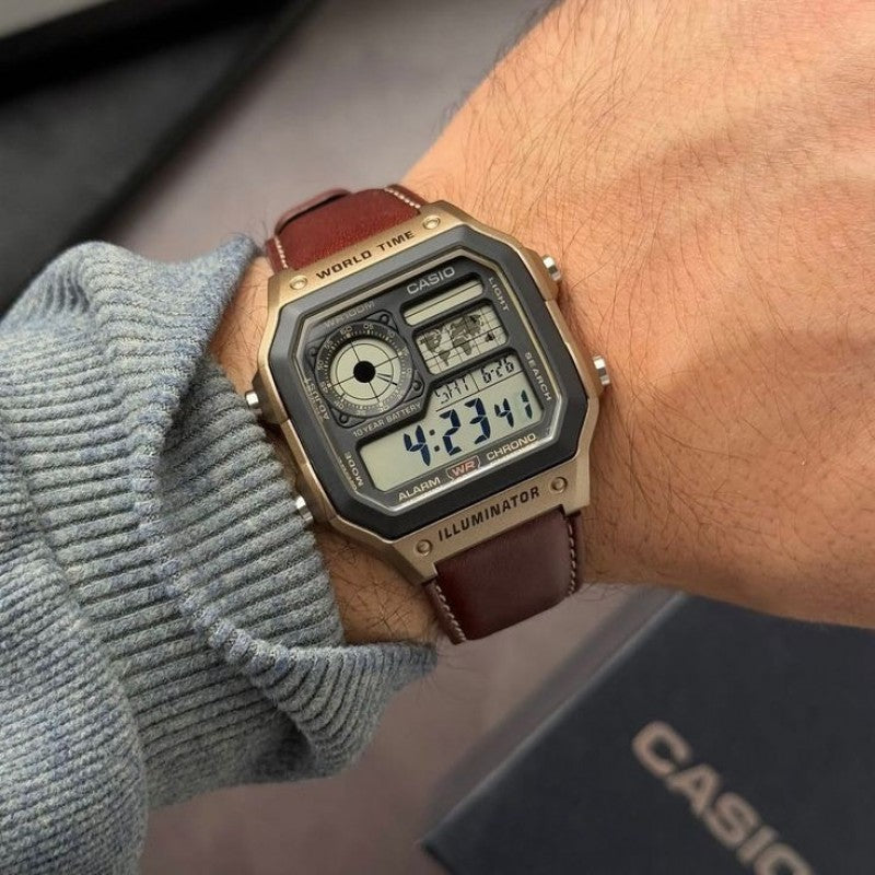 Casio AE 1200 Illuminator Brown Metal Body OG MAT FINISH