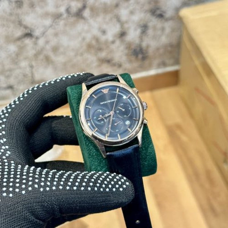 Empori_o Armani Chronograph leather ( 040 )