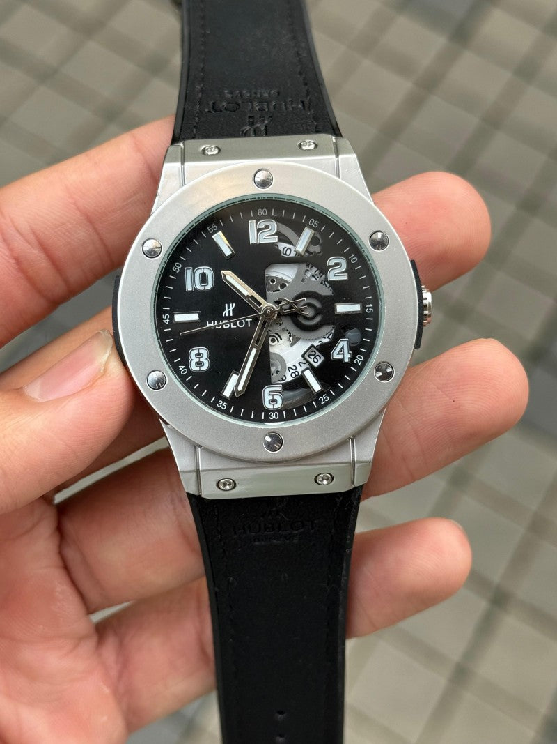 Hublo t Big Bang Quartz Silver Black