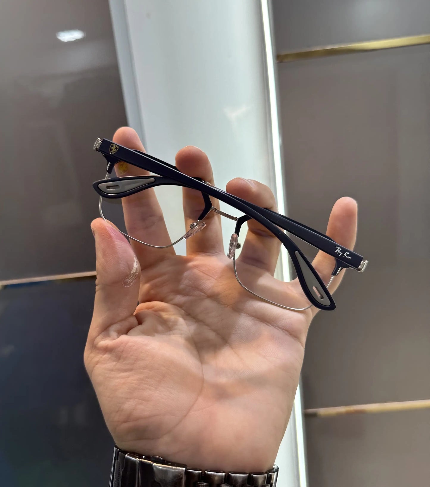 RayBan Matt Blue Premium Glasses 04