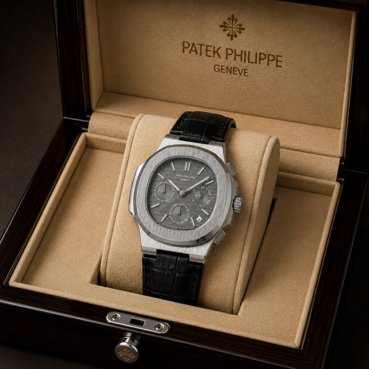 Patek_Philippe Leather Strap Watch
