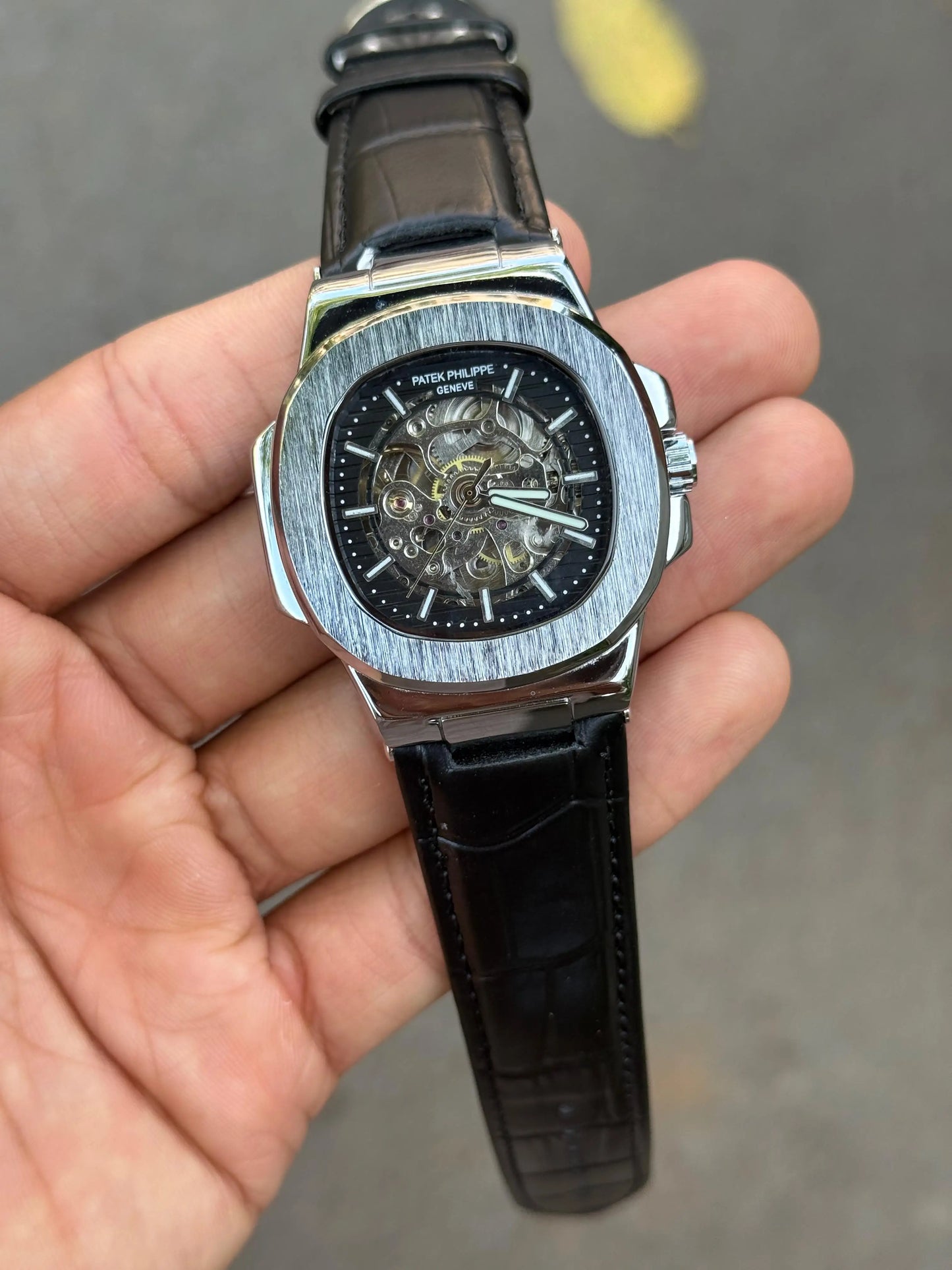Pate k Phillipe Nautilus Leather Automatic