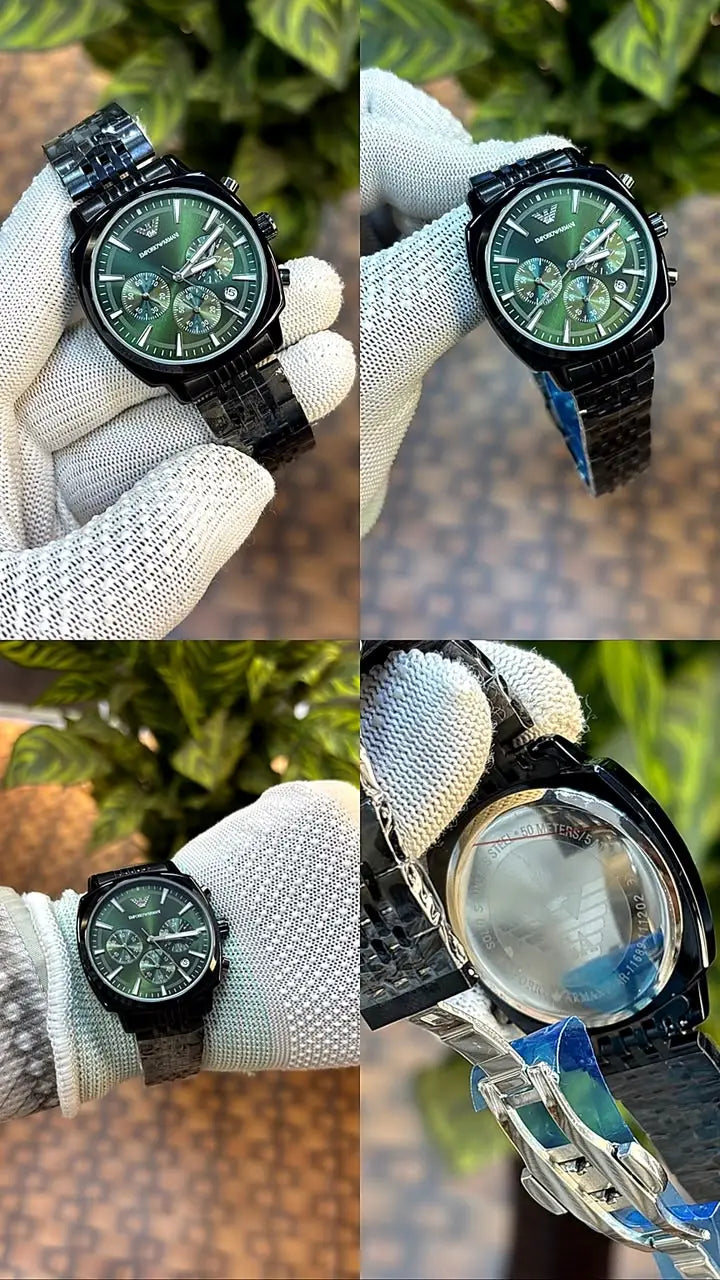 Emporio Armani Antonio Chronograph Black-Green