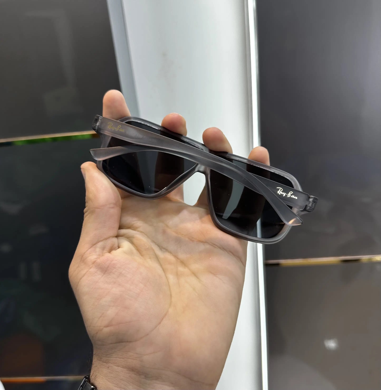 RayBan Grey Black Matt Premium Shades 4760