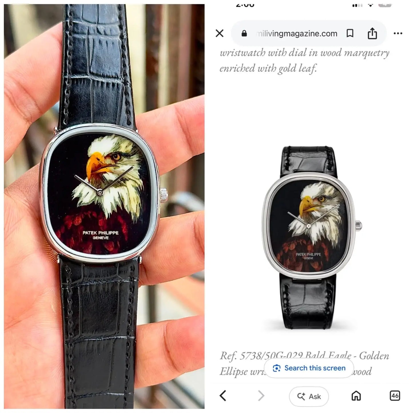 Patek Philippe Golden Ellipse "Bald Eagle"