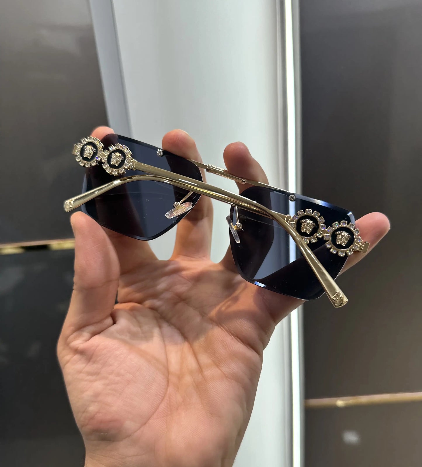 Versac e Gold Black Metal Premium Shades 3095