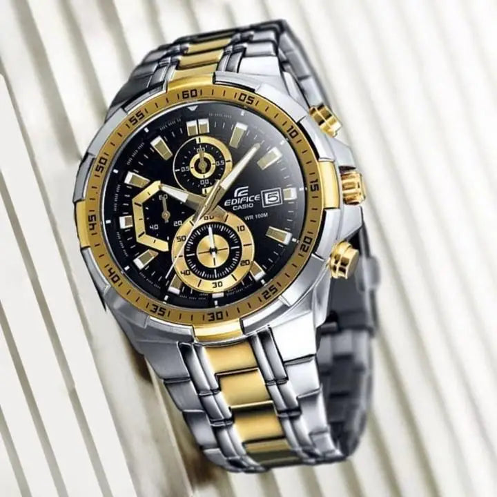 Edifice Casio Two Tone Black