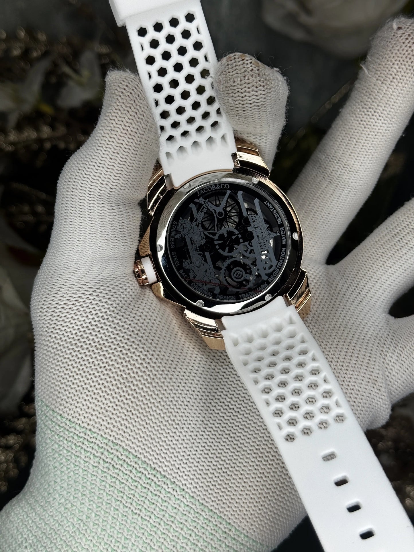 Jacob&Co. Ram Copper White Diamond Premium Quartz Watch
