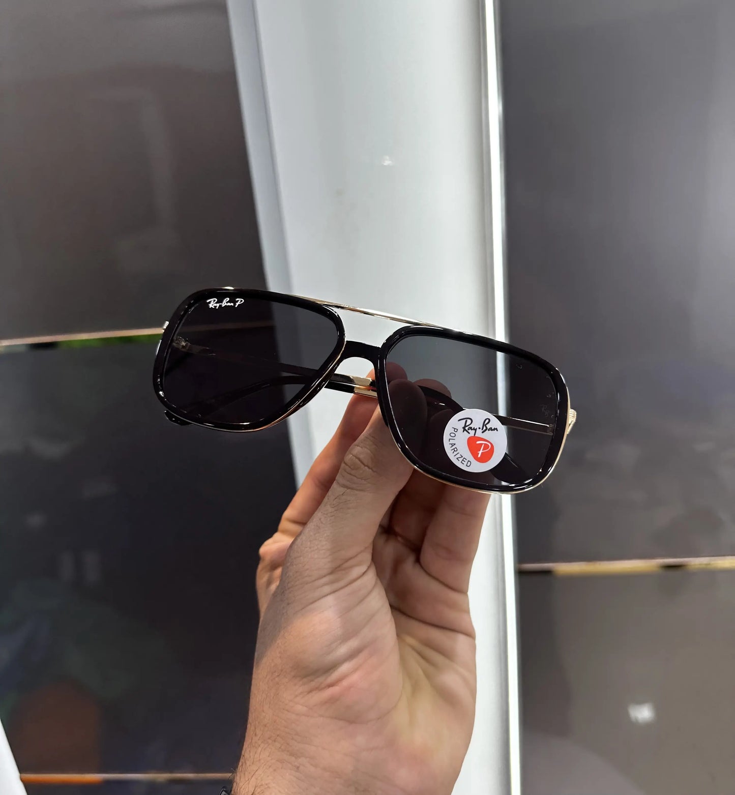 RayBan Gold Black Metal Premium Shades 6523