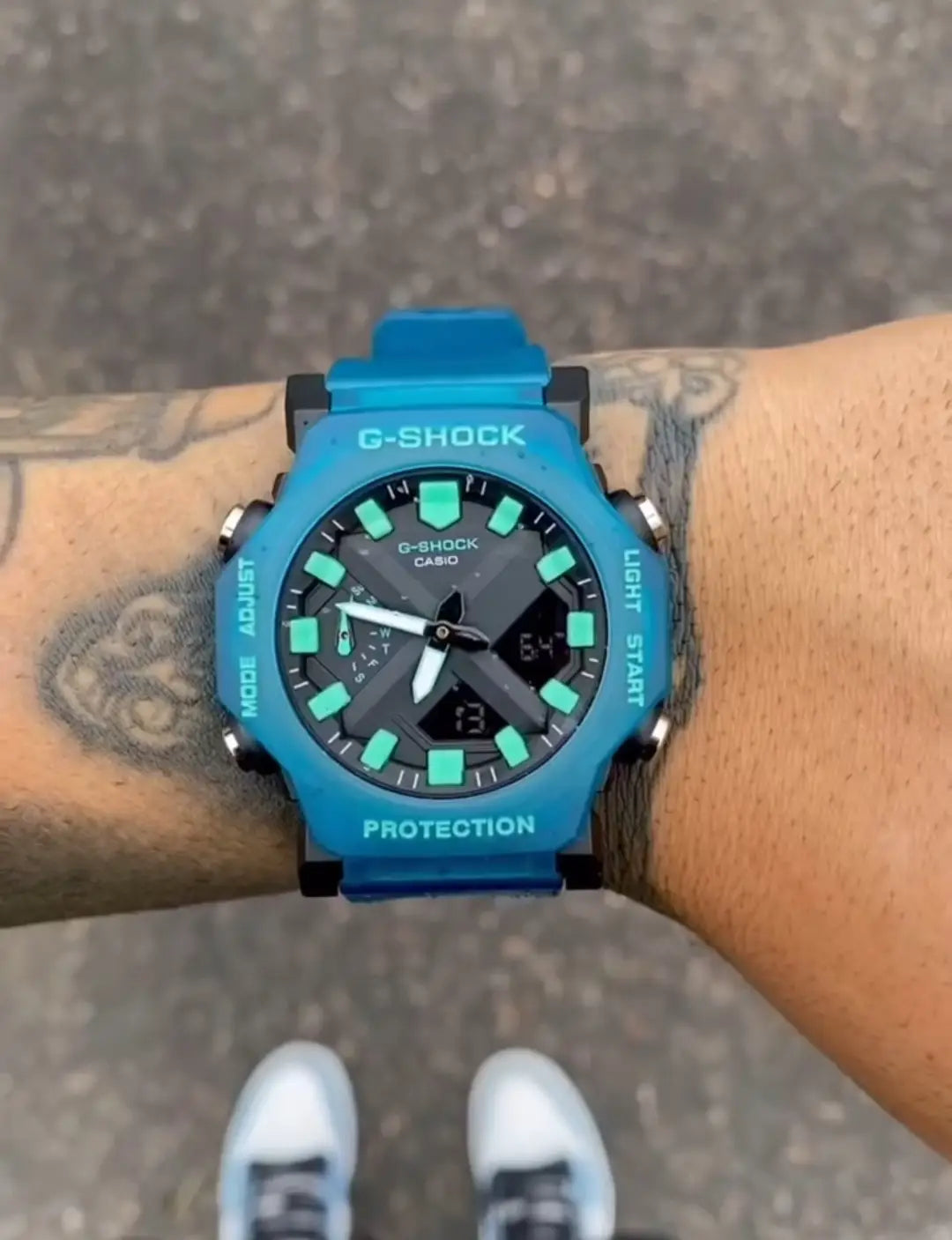Gshock X Neon Blue