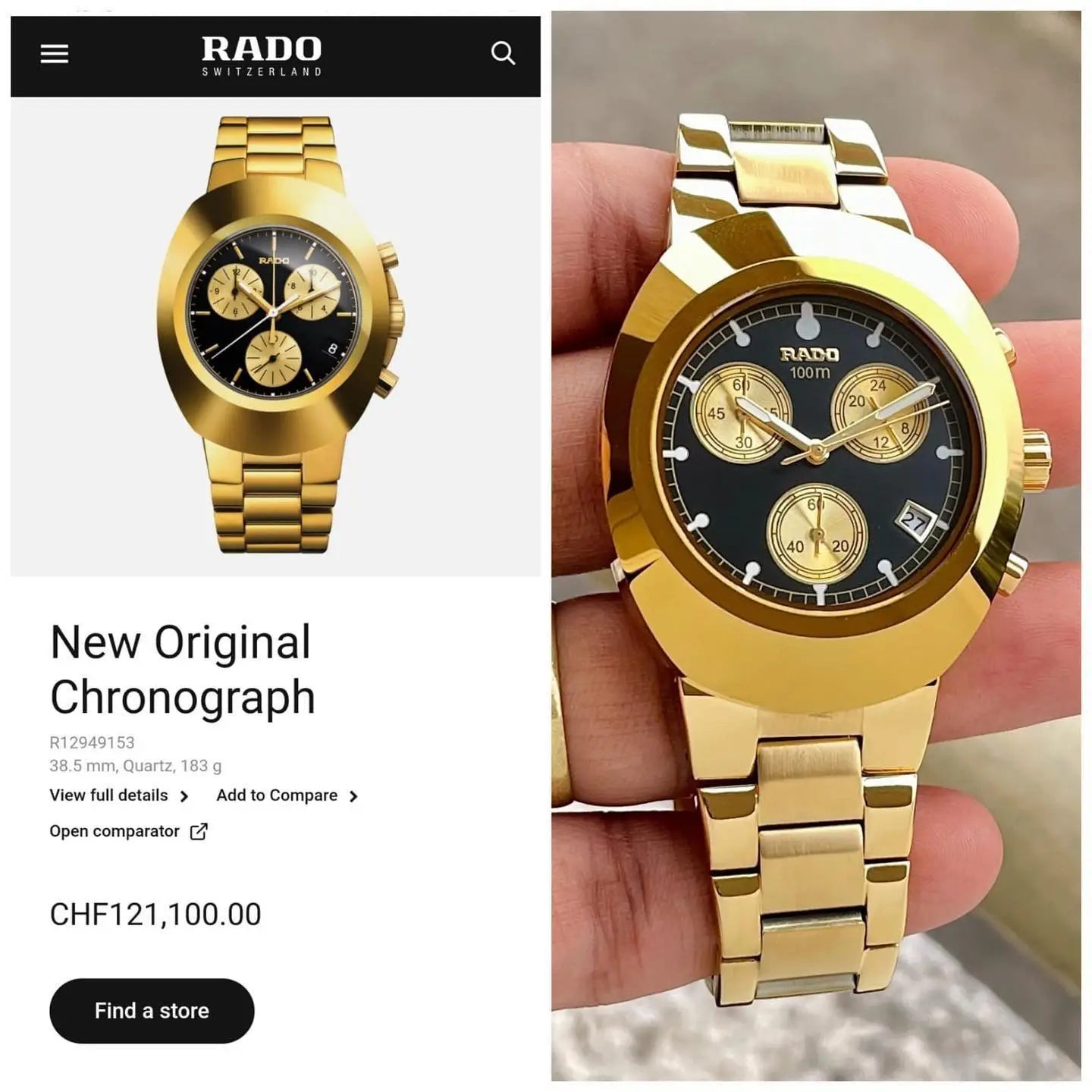 Rado DiaStar Original Chronograph