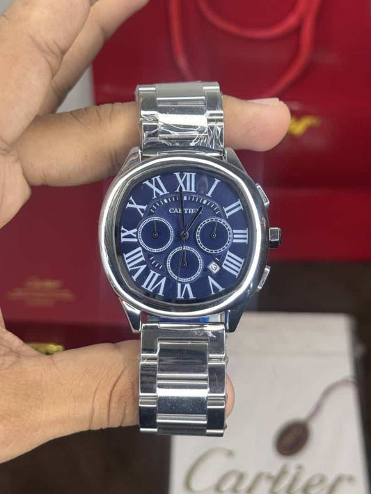 Cartie r Santos Silver Blue Limited Edition Watch