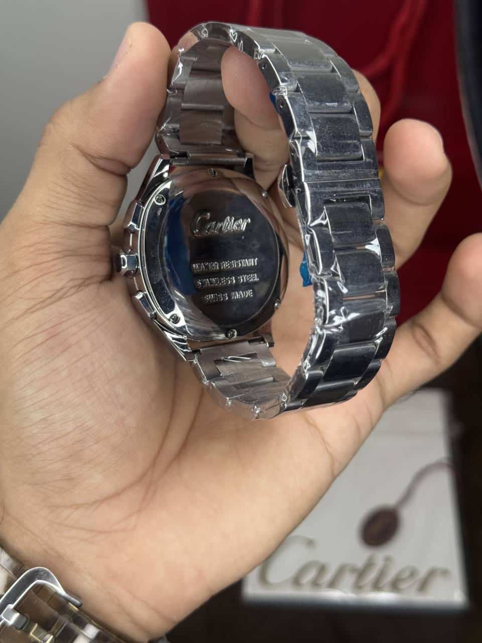 Cartie r Santos Silver Blue Limited Edition Watch