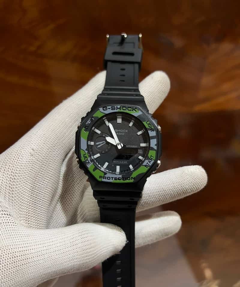 G - Shock Camo Print With Black Belt Premium Watch