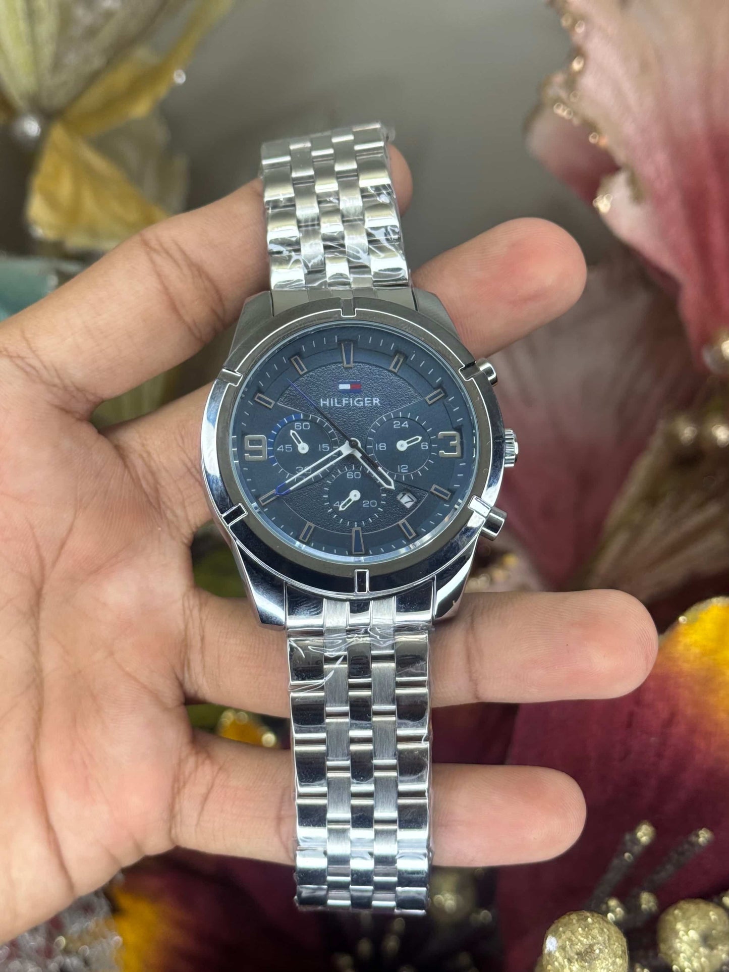 Tommy Hilfige r Silver Blue Chronograph Premium Watch