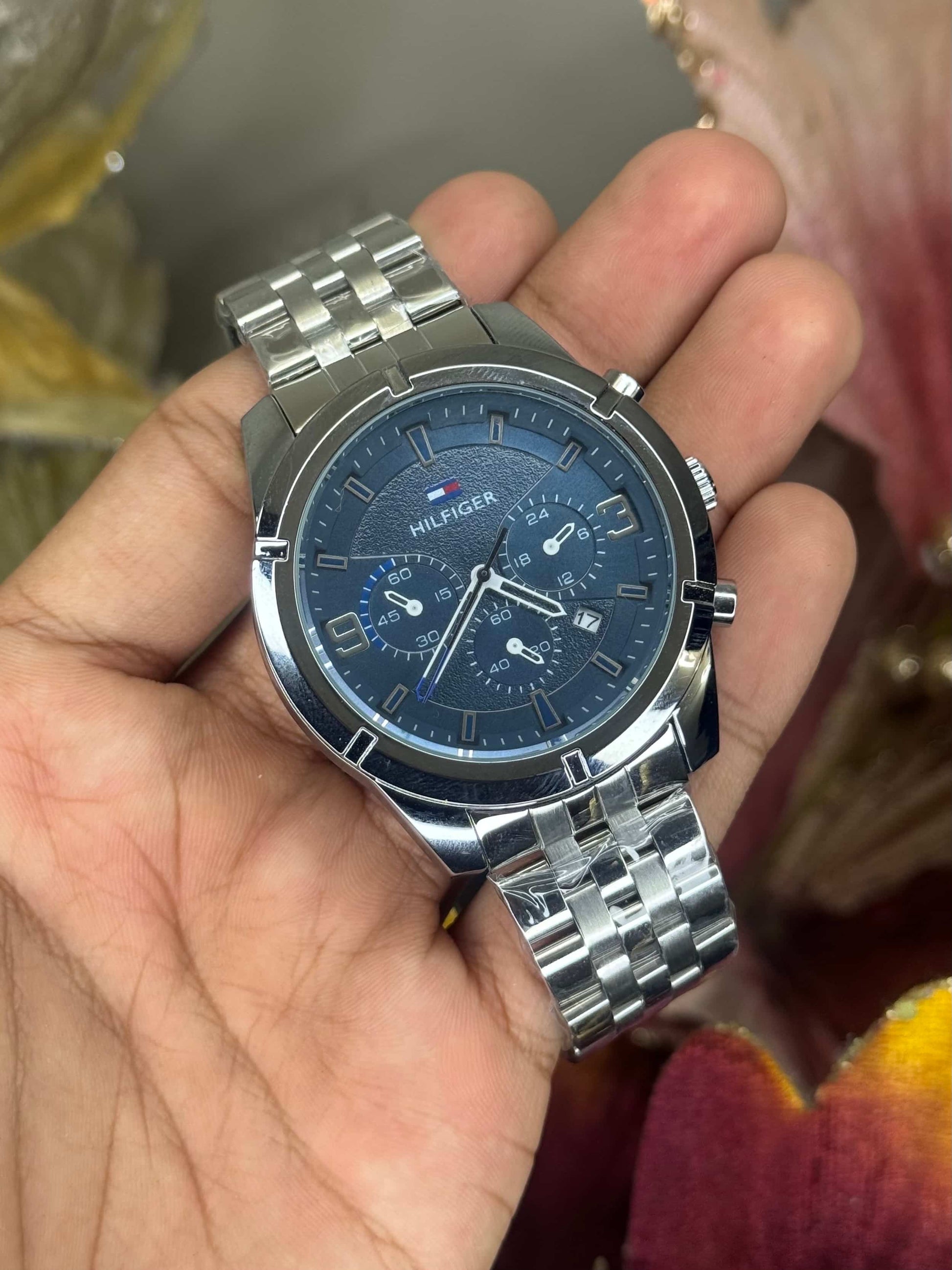 Tommy Hilfige r Silver Blue Chronograph Premium Watch