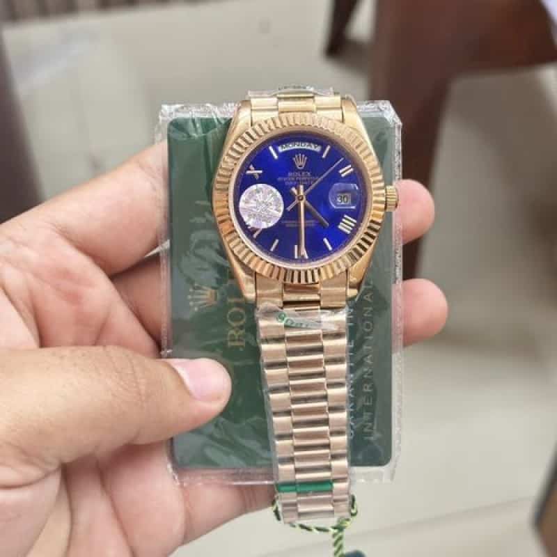 ROLEX DAY DATE ROSEGOLD BLUE YZ A07