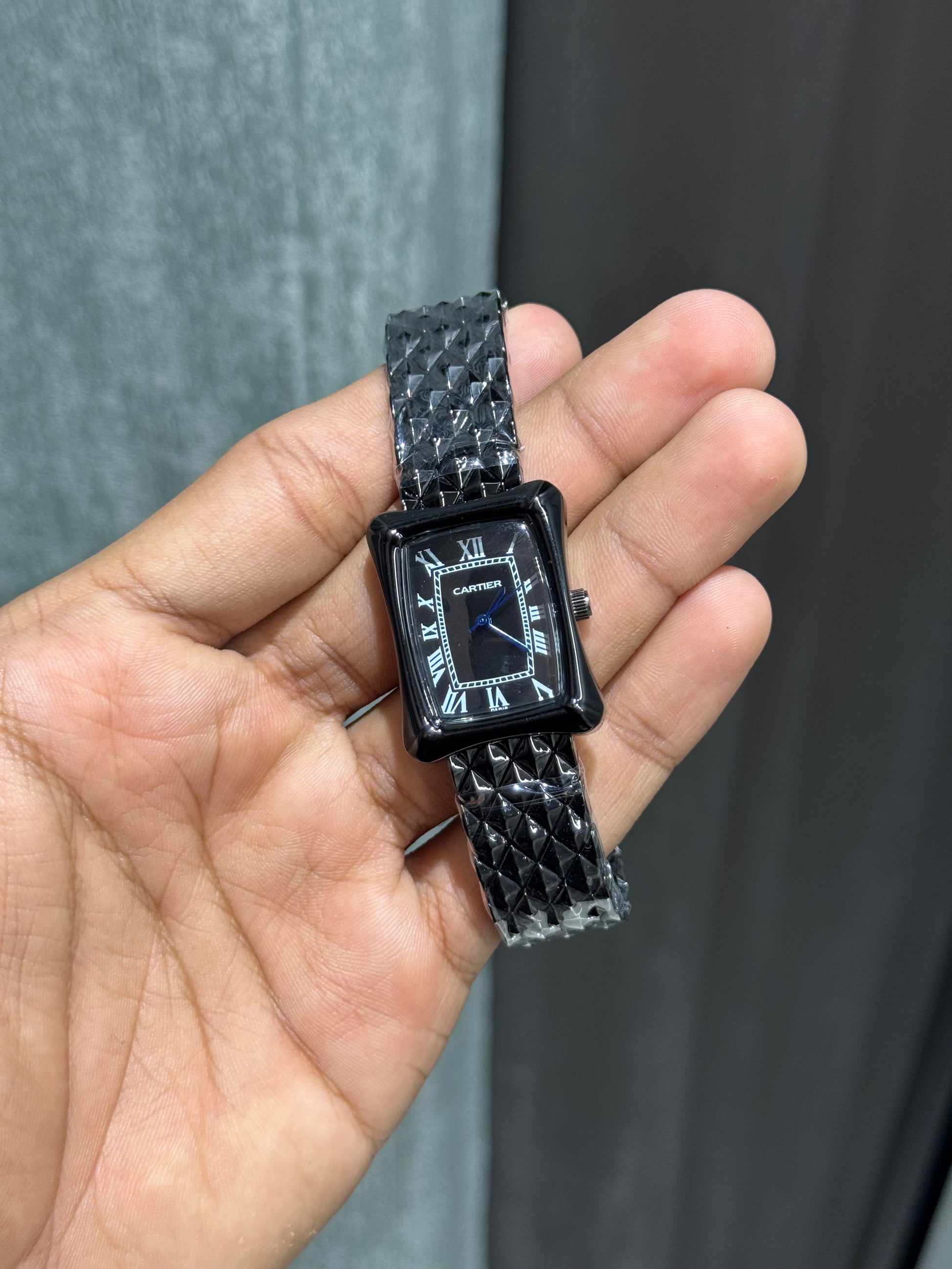 Cartier All Black Designer Premium Watch