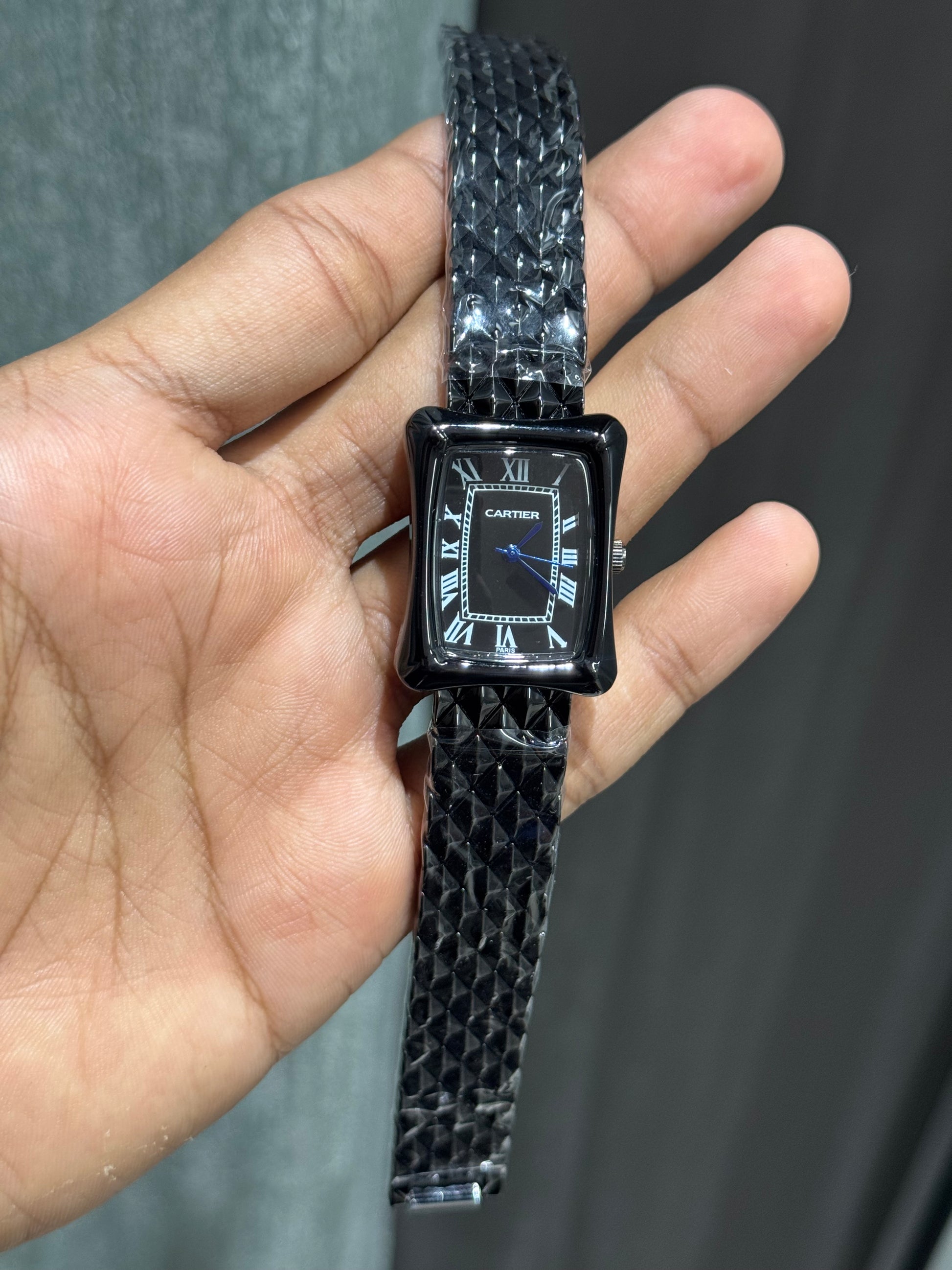 Cartier All Black Designer Premium Watch