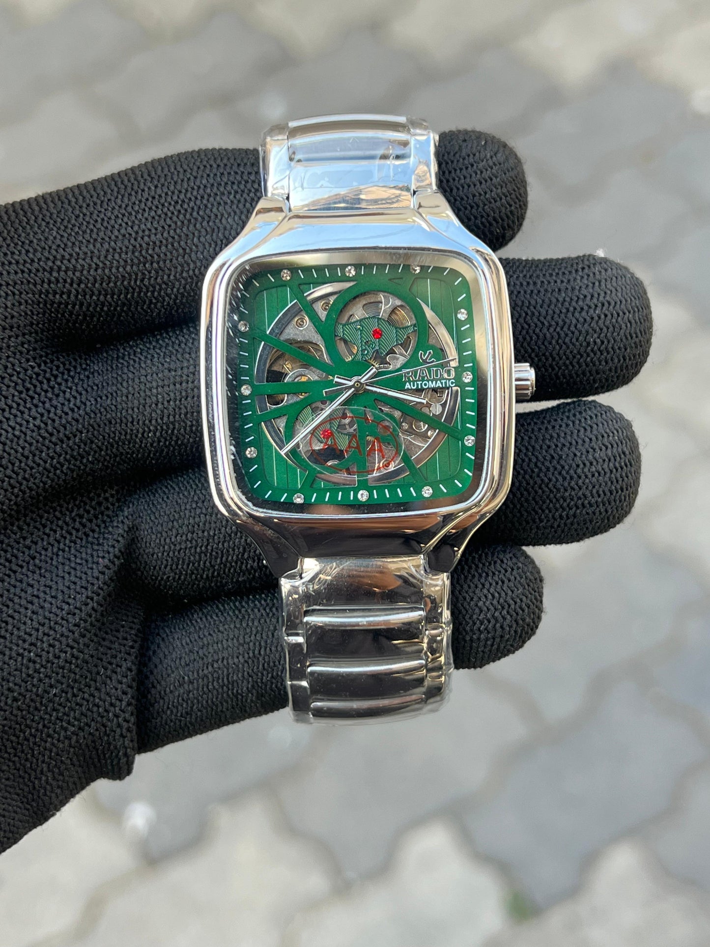 ra_do Square Silver Green