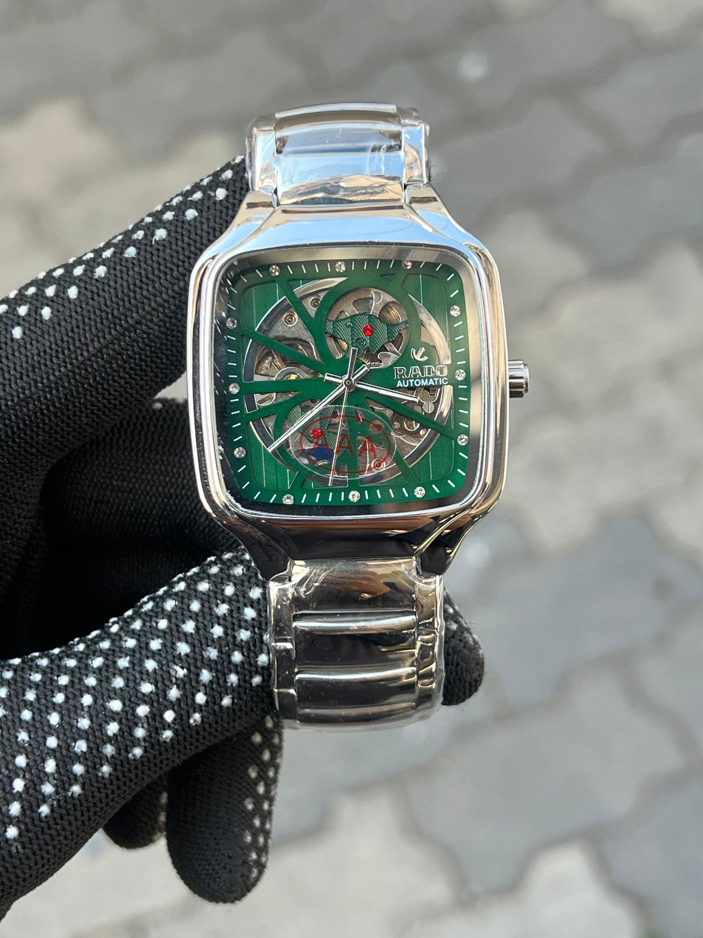 ra_do Square Silver Green