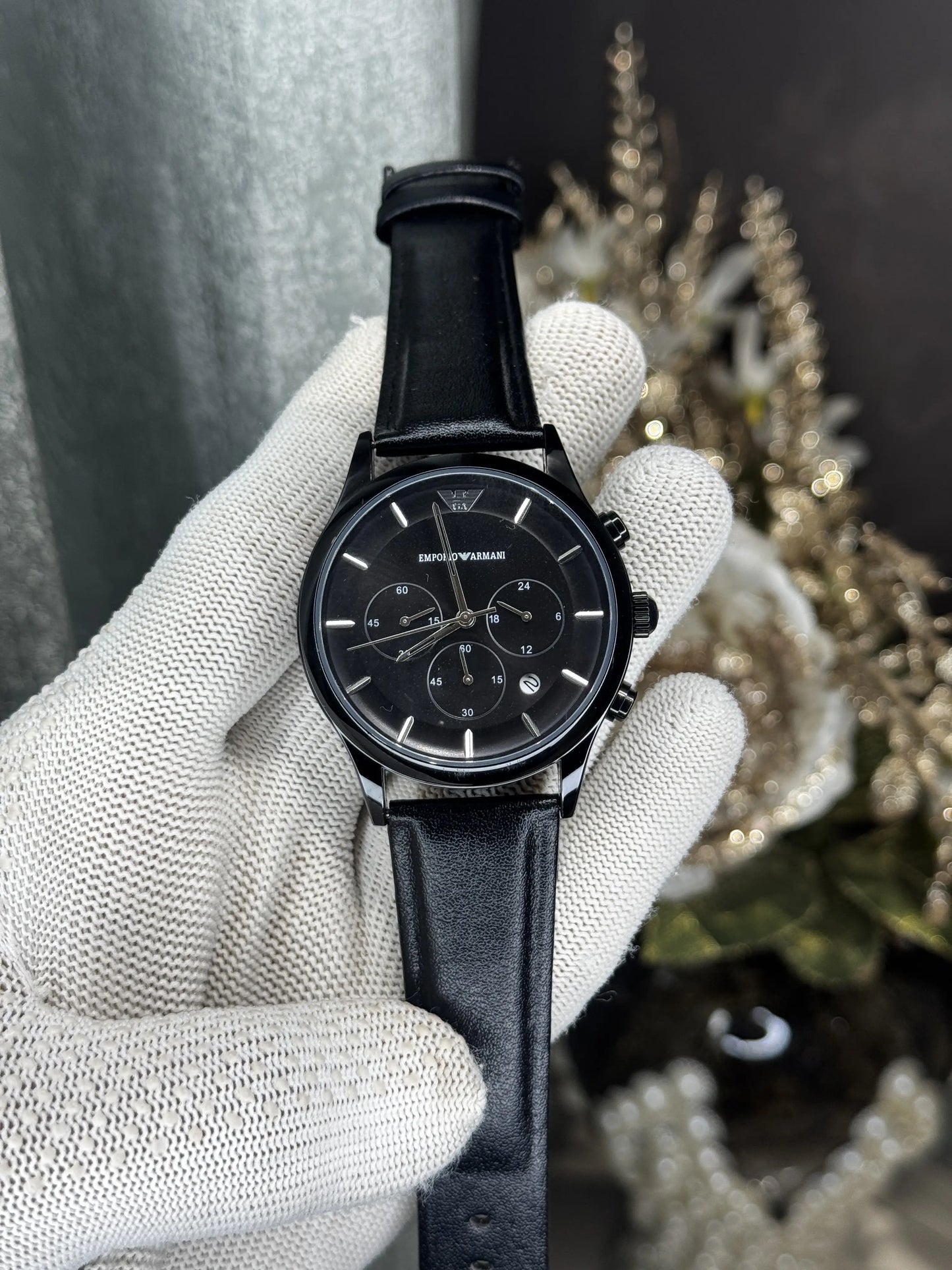 Emporio Arman i All Black Chronograph Watch