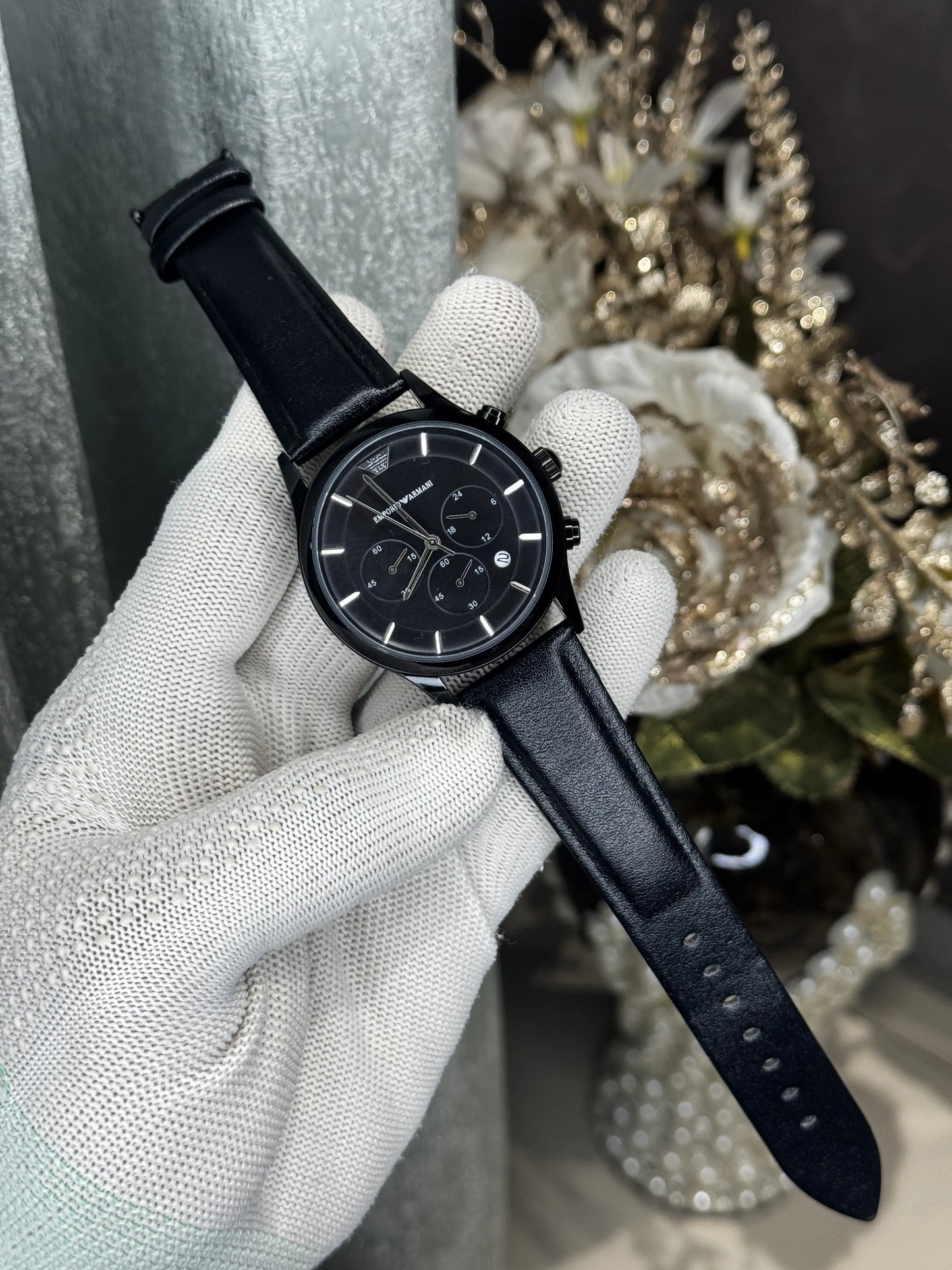 Emporio Arman i All Black Chronograph Watch