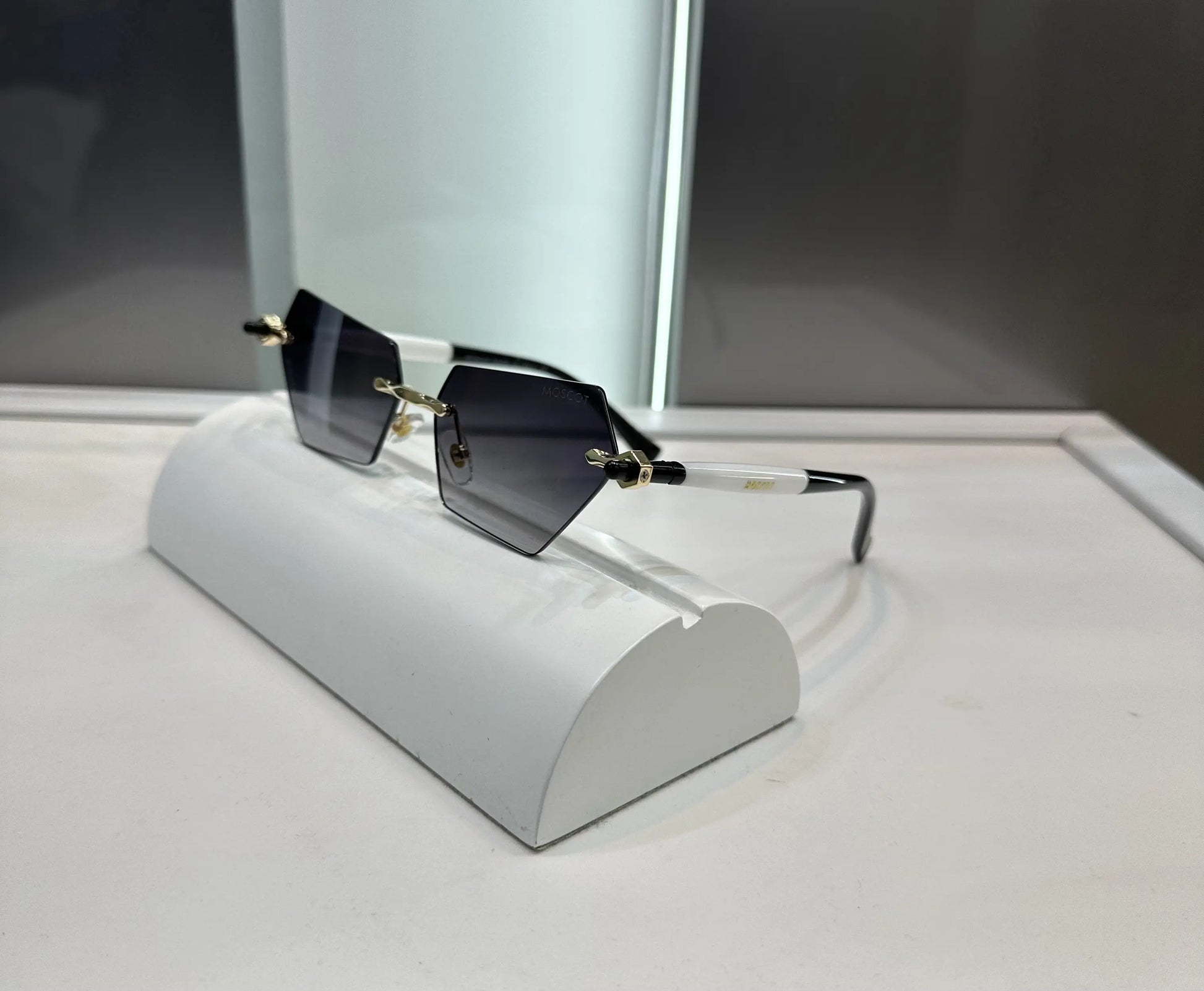 Moscot White Black Premium Shades 6242