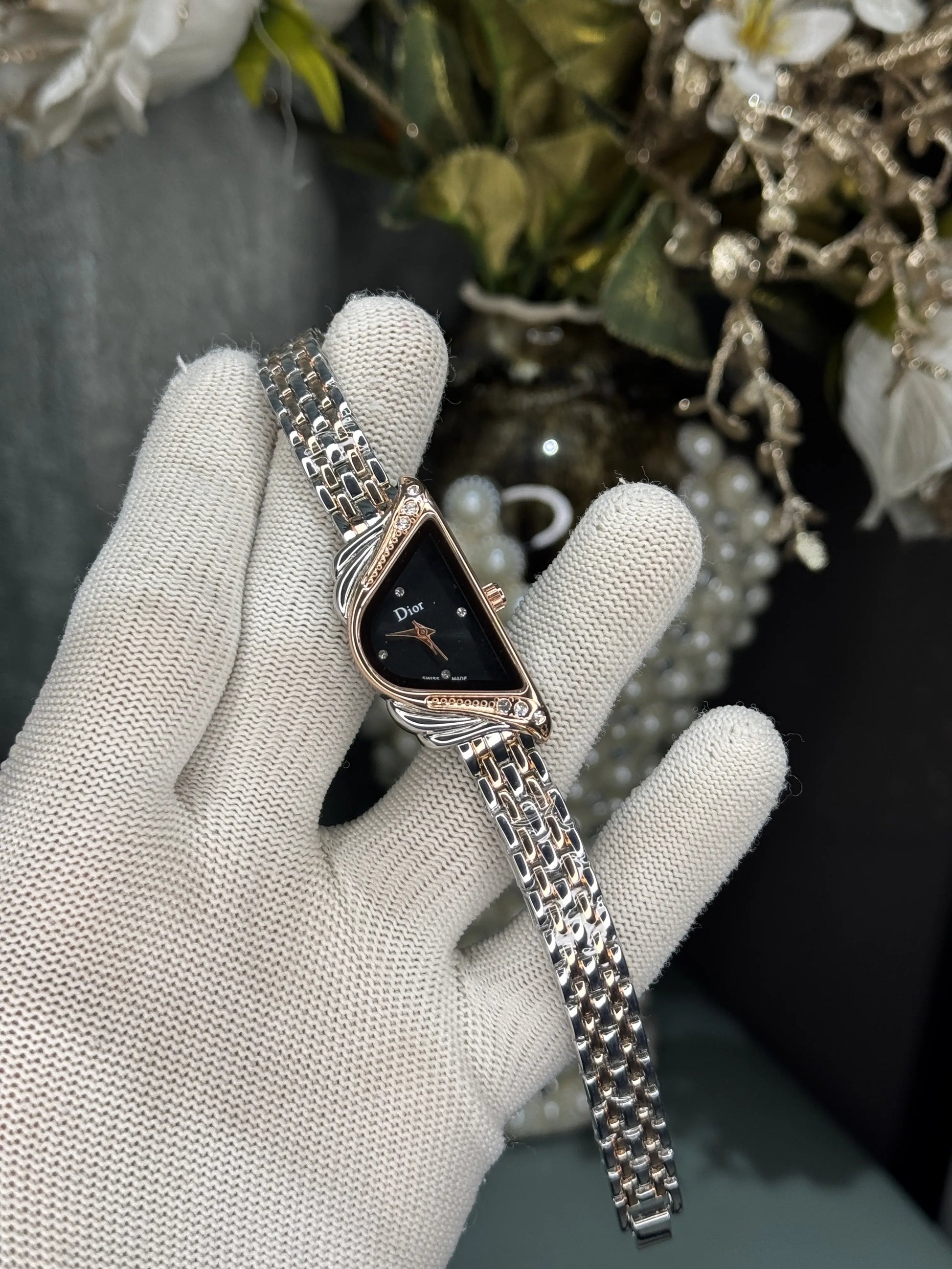 Dio r Dual Tone Black Premium Ladies Watch