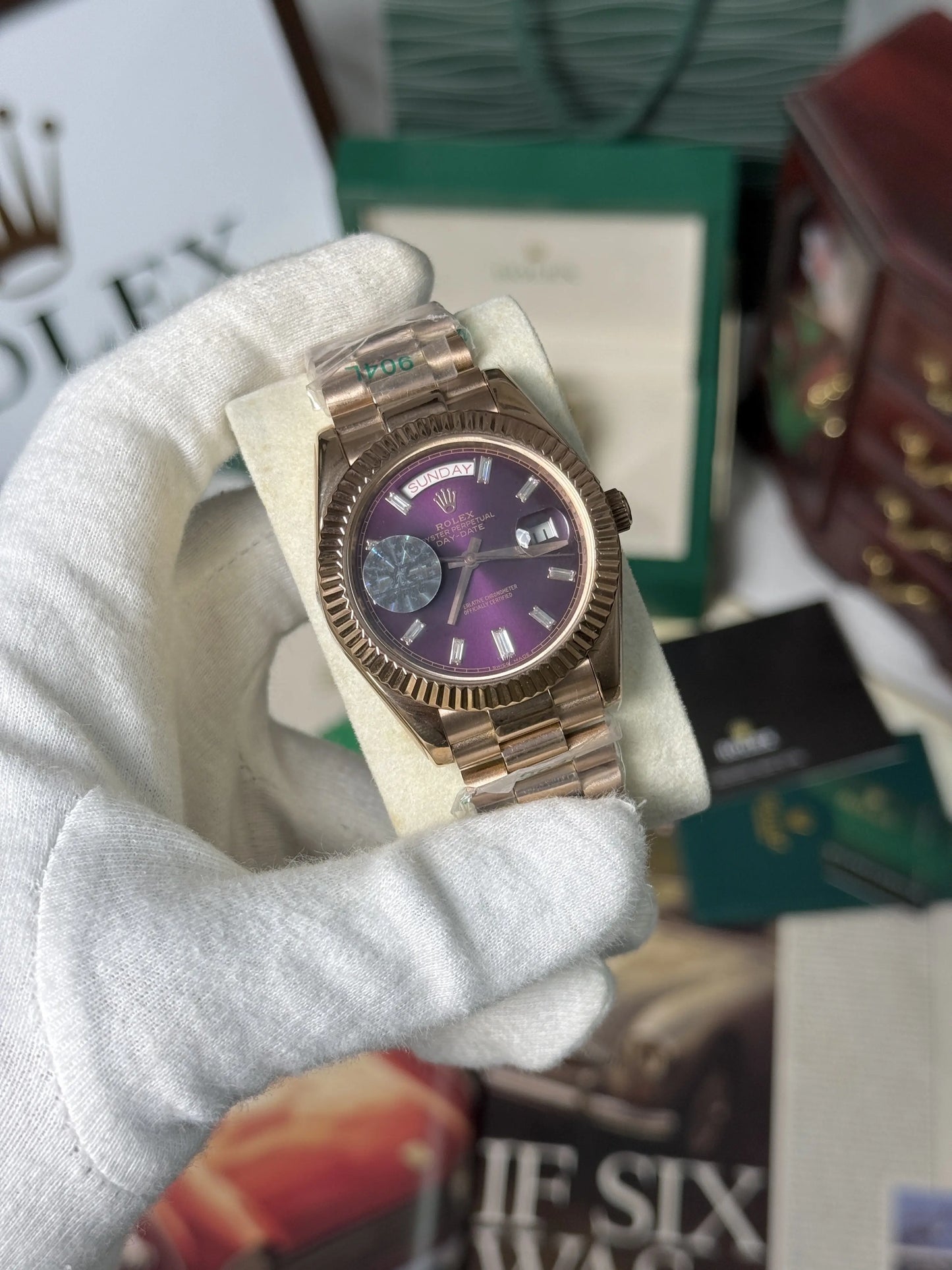 Rolex Day Date 40mm Purple Dial