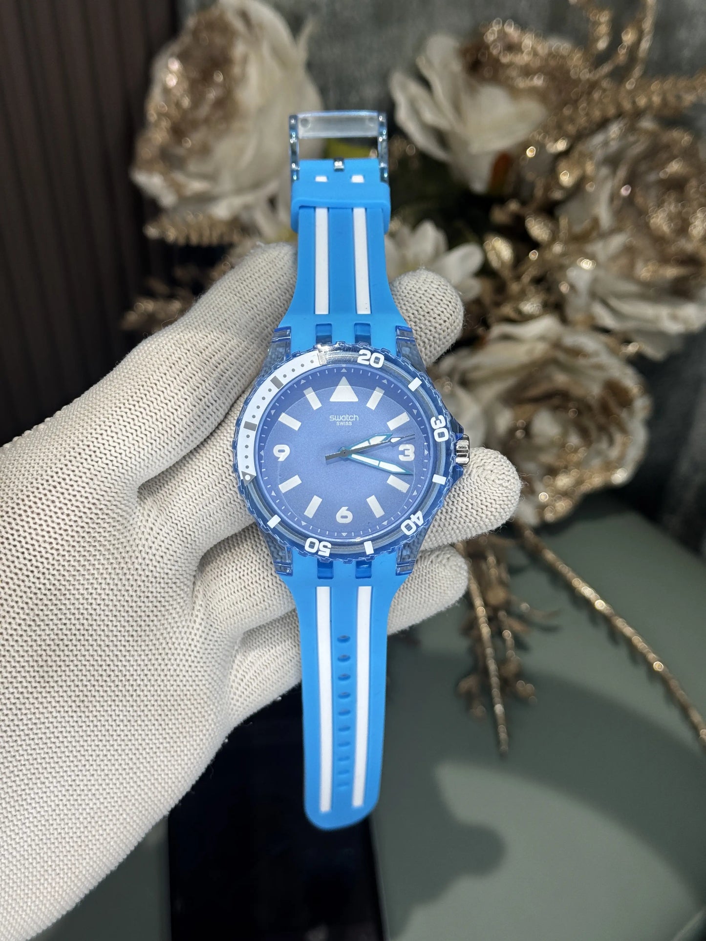 Swatch Blue Fire Premium Quartz Watch