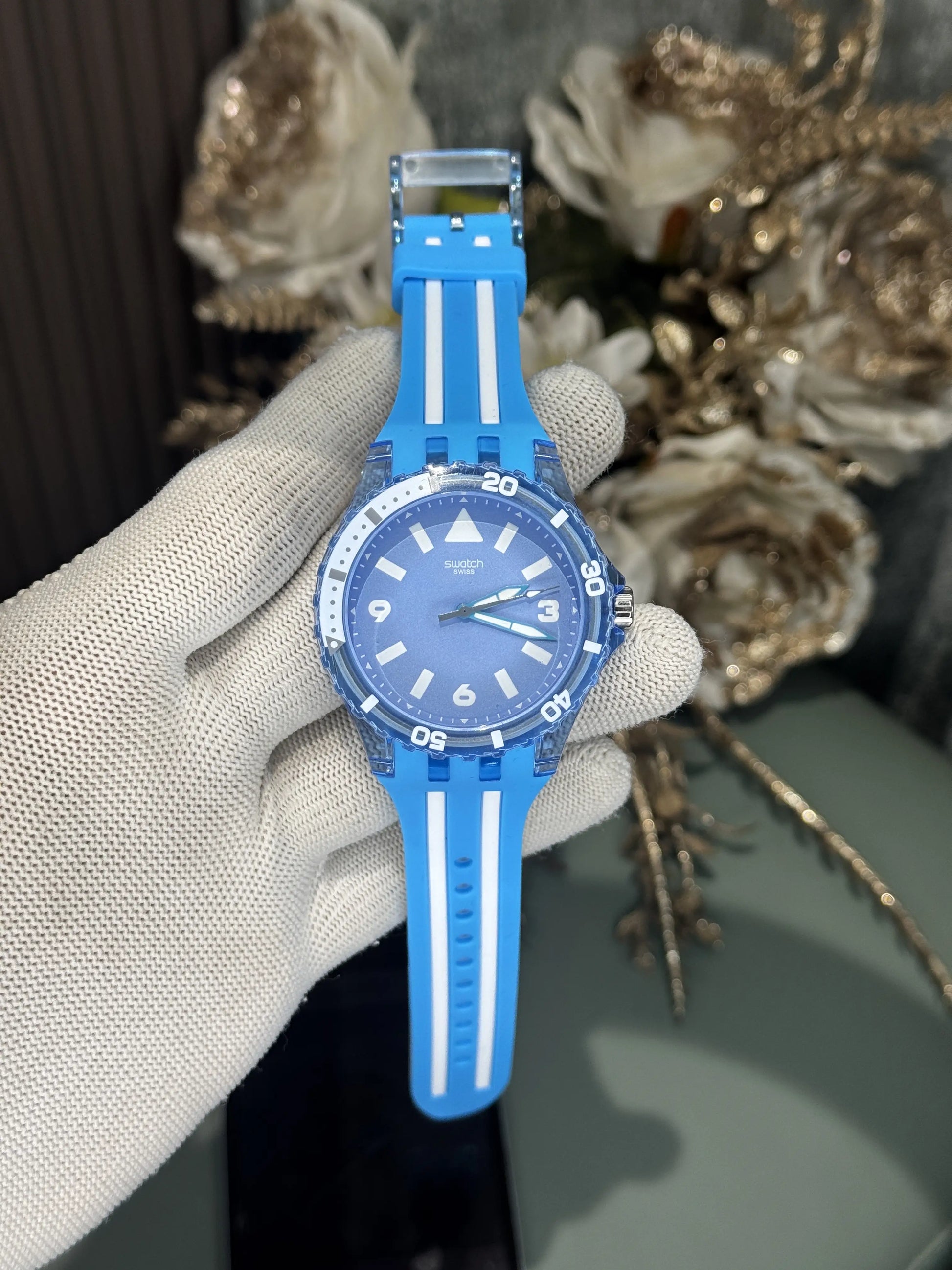 Swatch Blue Fire Premium Quartz Watch