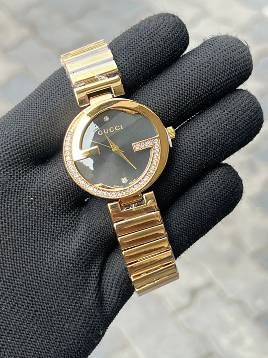 Gucci Diamond Gold Black