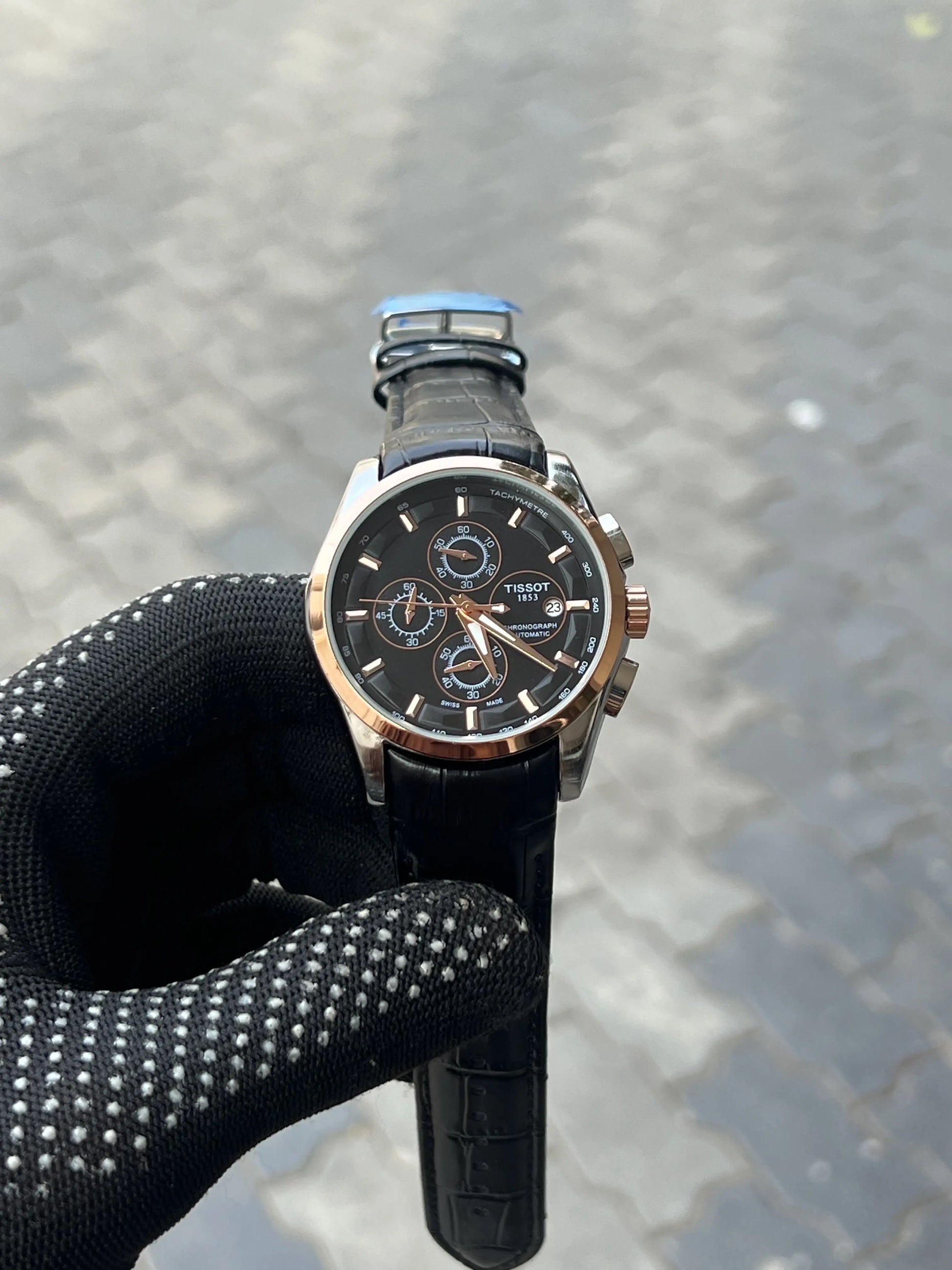 Tissot 1853 Belt Courtier Black Rose Gold