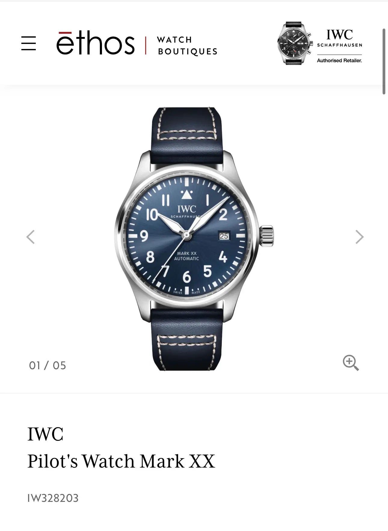 IWC Pilot's Watch Mark XX IW328203