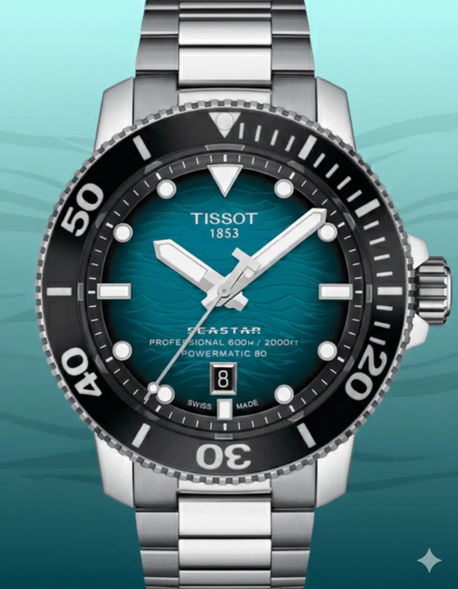 Tissot 1853 Sea Star Powermatic 80 Silver Turquoise
