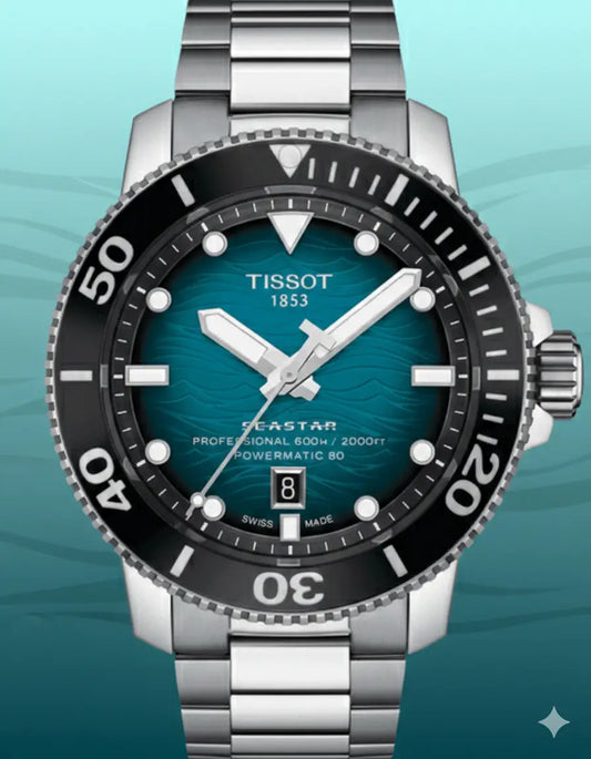 Tissot 1853 Sea Star Powermatic 80 Silver Turquoise