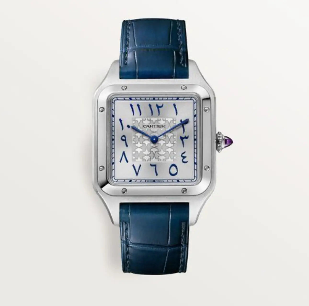 Cartier Dumont Arabic Silver Blue
