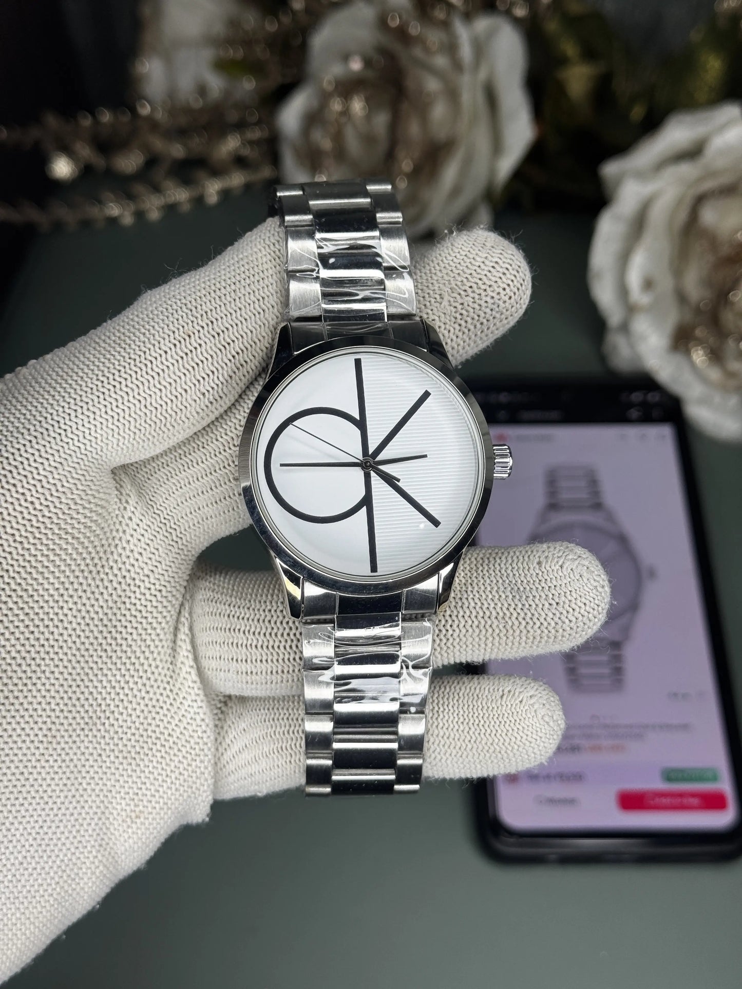 Calvin  Klein Silver White Premium Quartz Watch