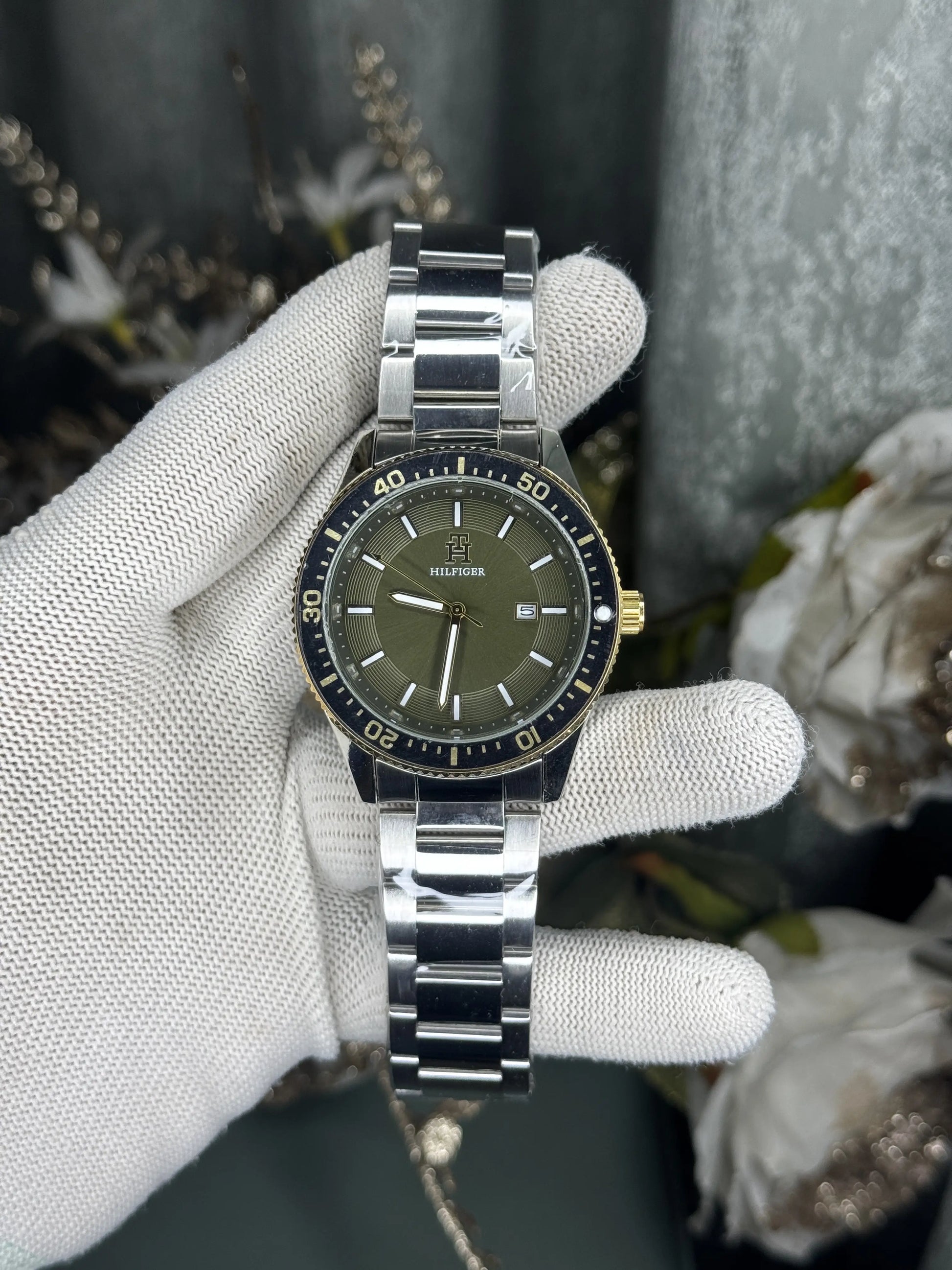 Tommy Hilfige r Silver Green Premium Watch