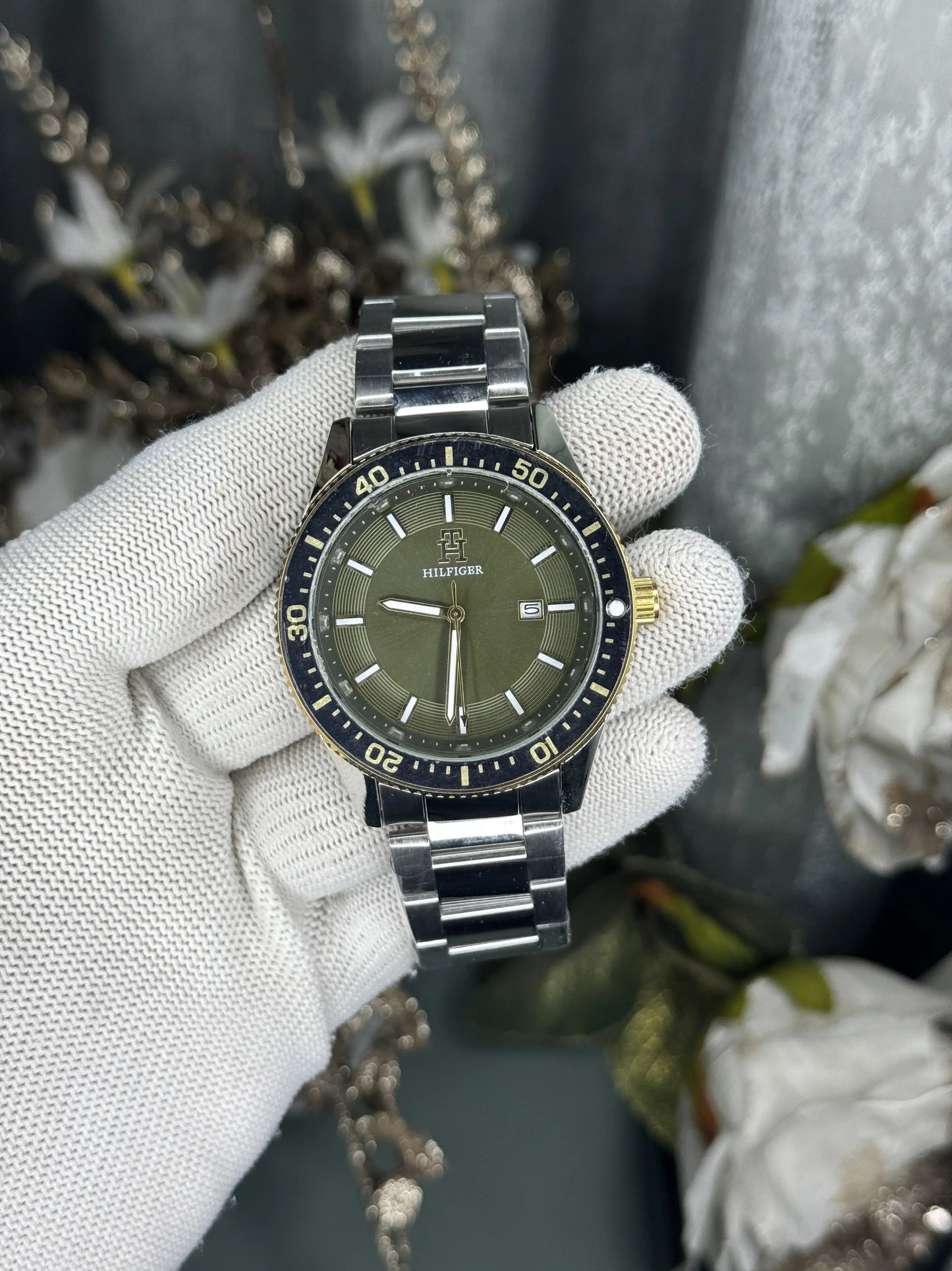Tommy Hilfige r Silver Green Premium Watch