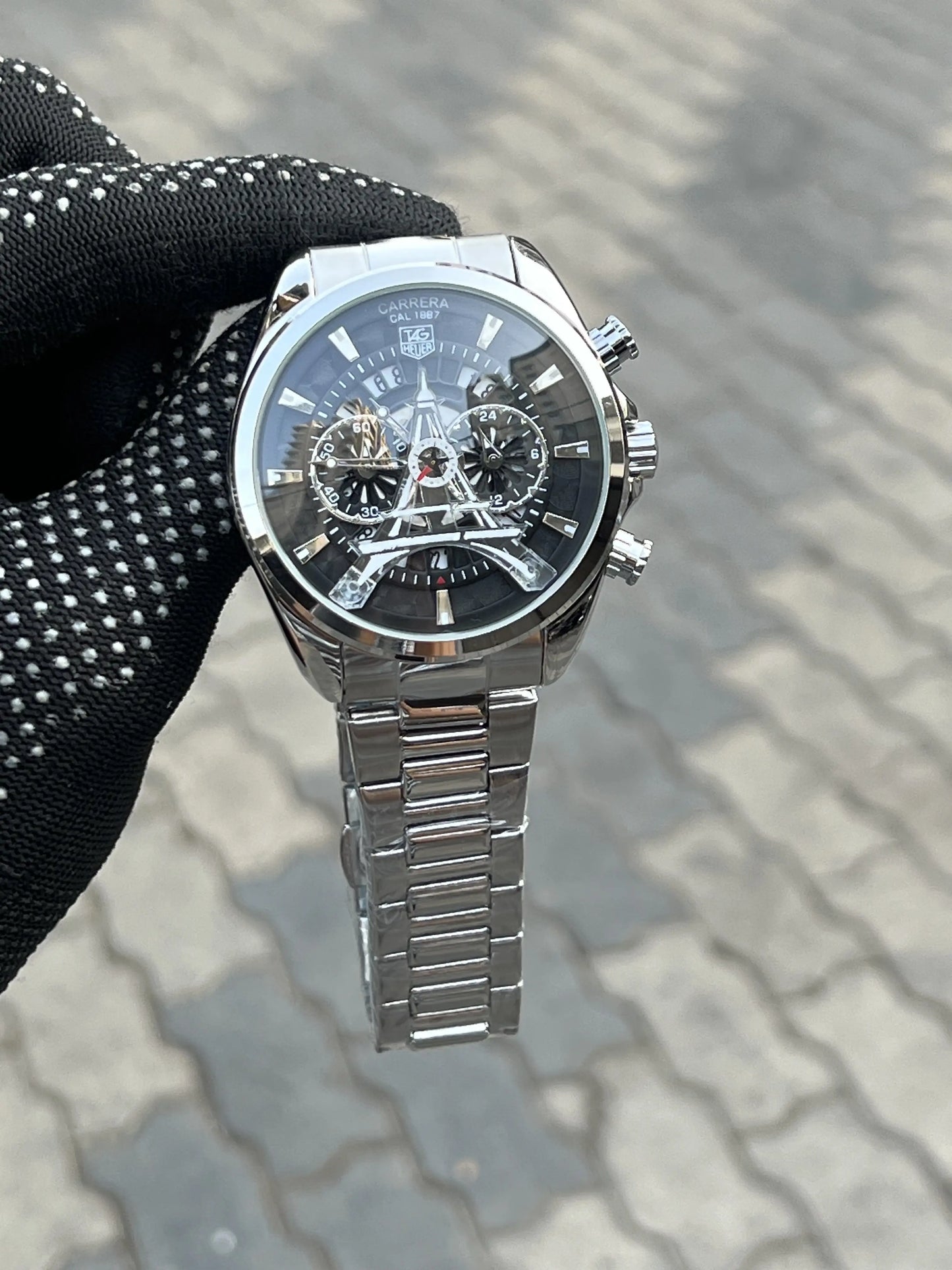 Tag Hueuer Eiffel Tower Silver Black