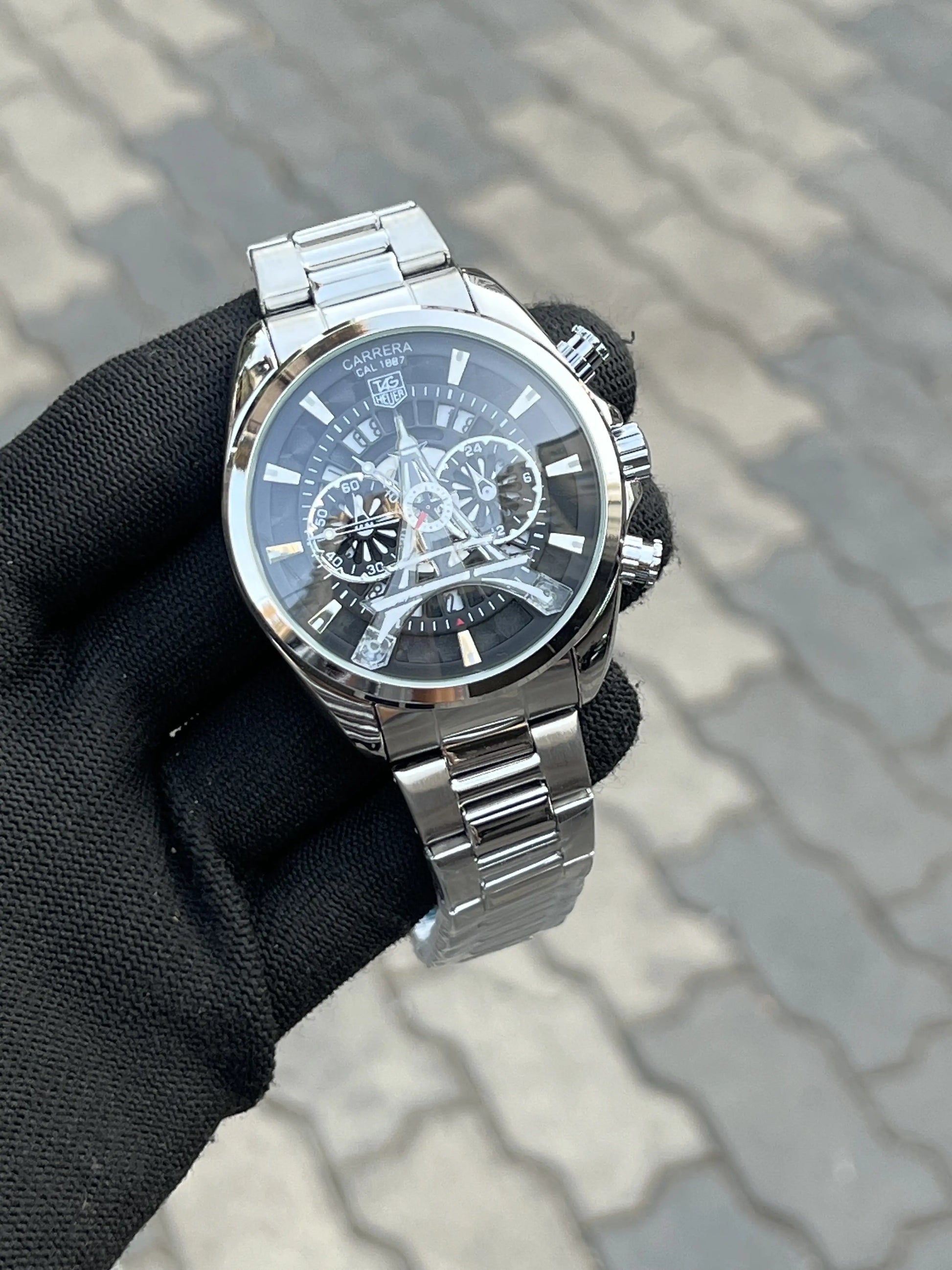 Tag Hueuer Eiffel Tower Silver Black